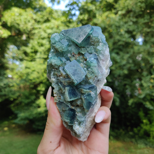 Raw Cubic Fluorite Cluster (#J4)