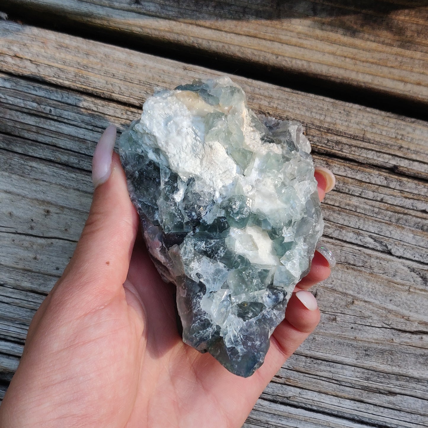 Raw Cubic Fluorite Cluster (#J6)