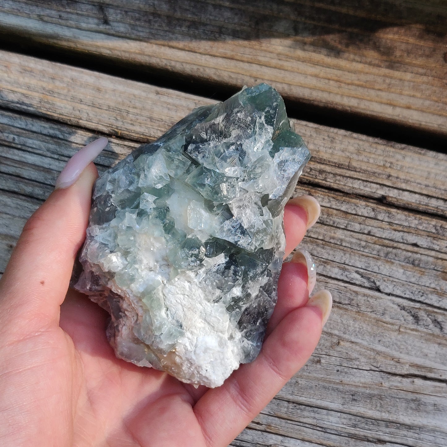 Raw Cubic Fluorite Cluster (#J6)