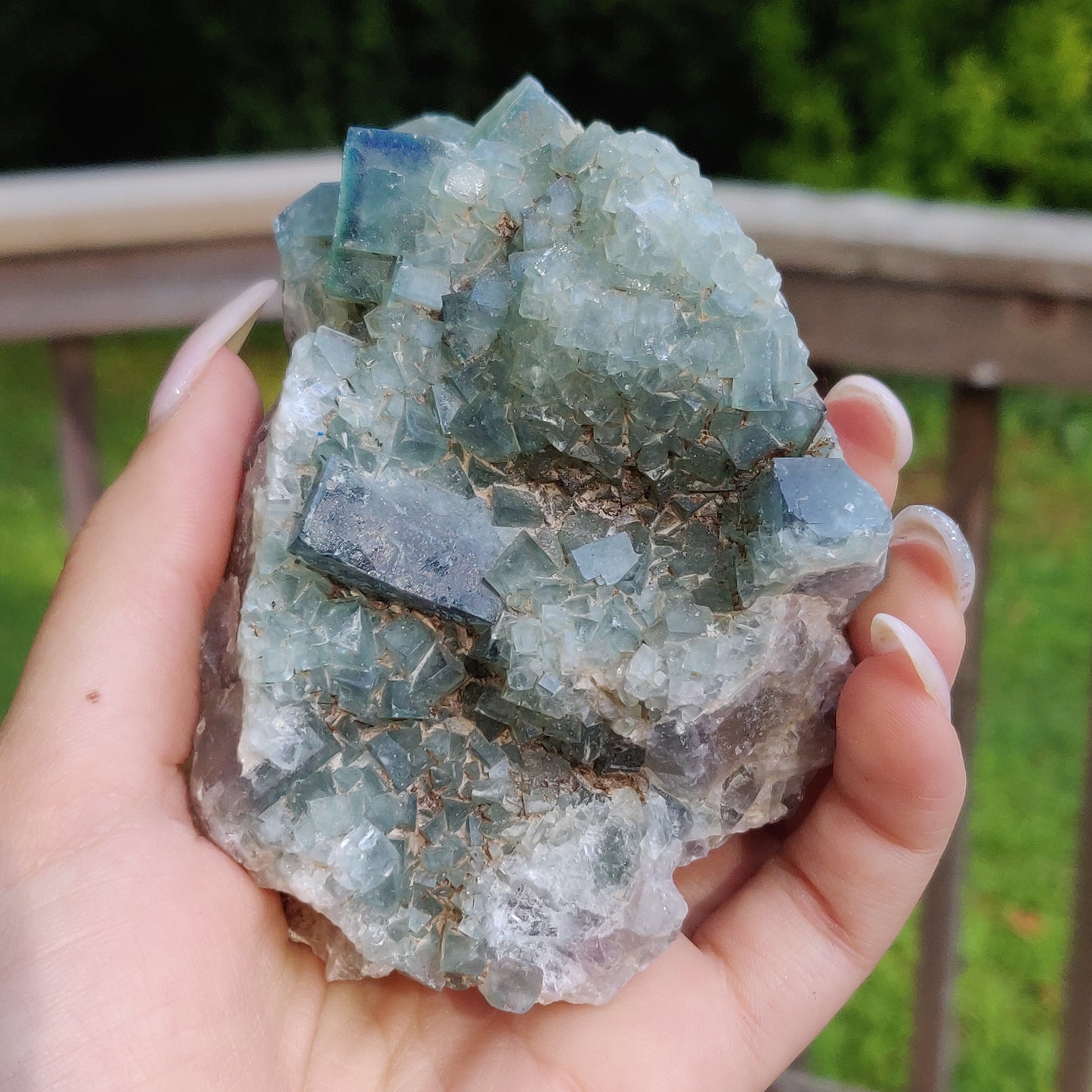 Raw Cubic Fluorite Cluster (#J6)