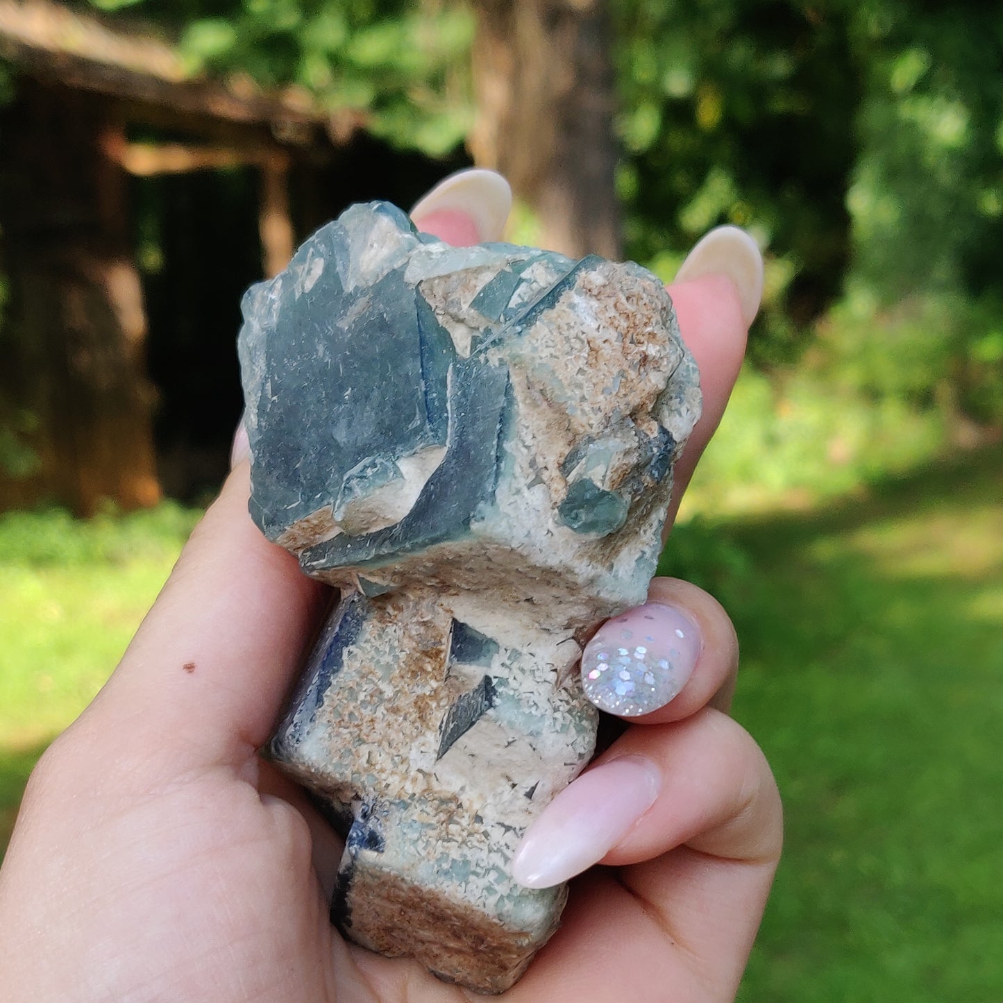 Raw Cubic Fluorite Cluster (#J3)