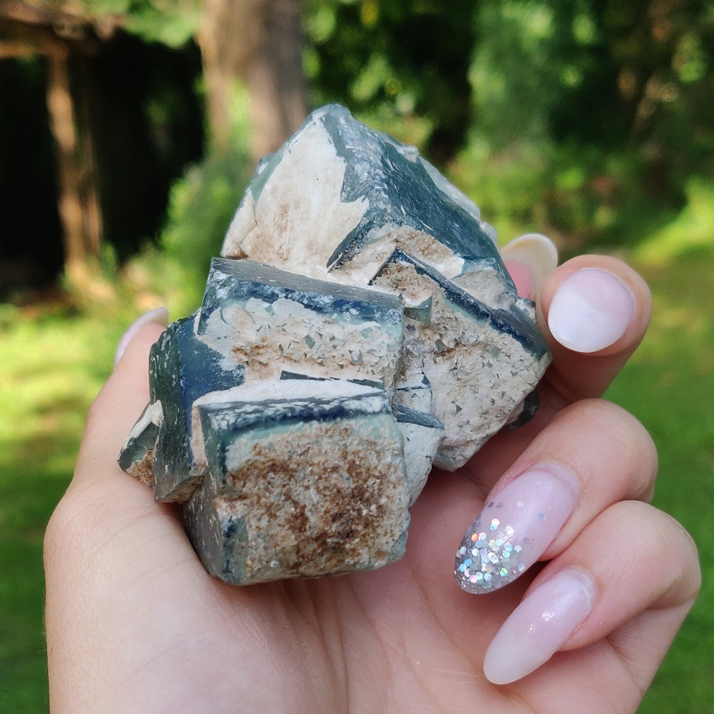 Raw Cubic Fluorite Cluster (#J3)