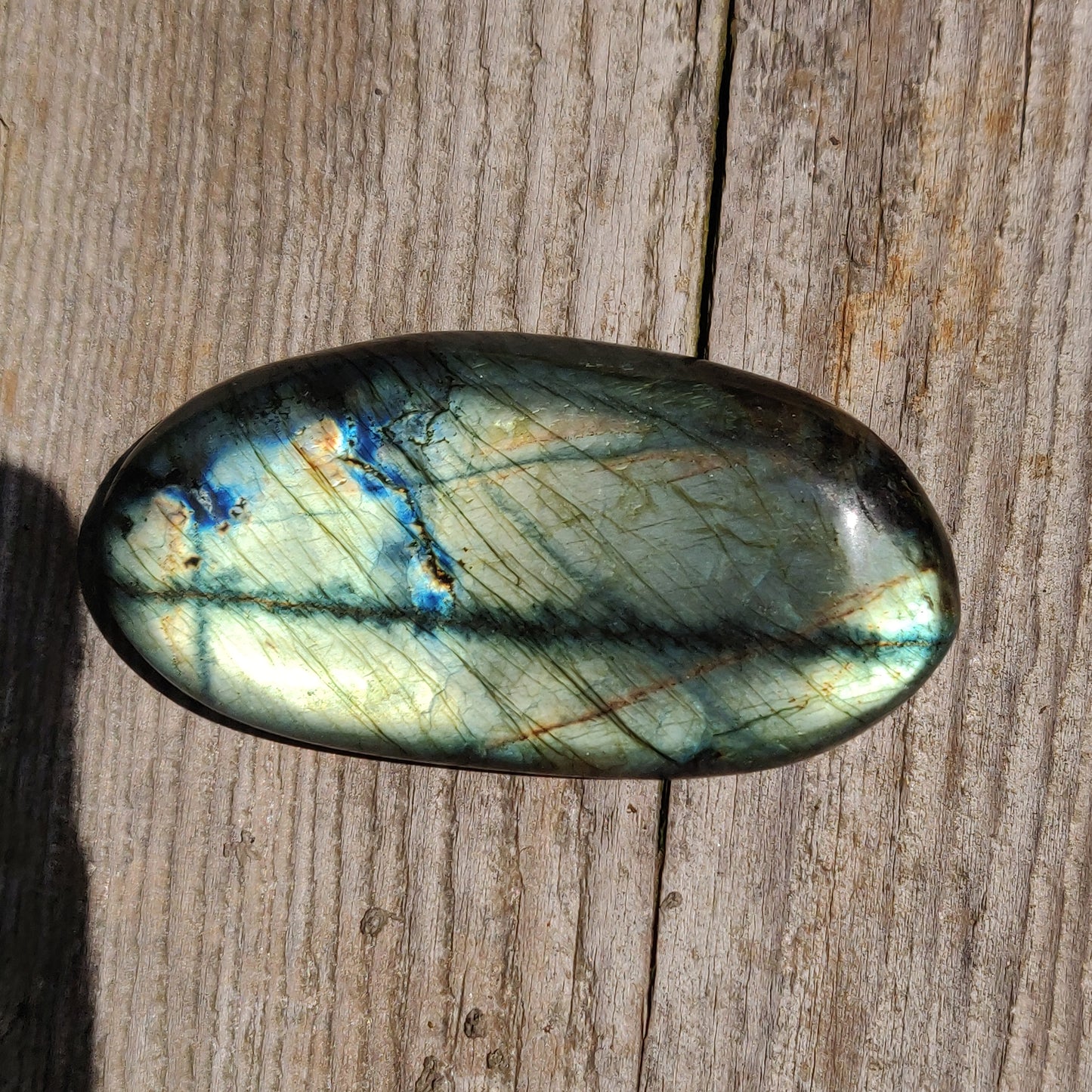 Labradorite Palm Stone (#E107)