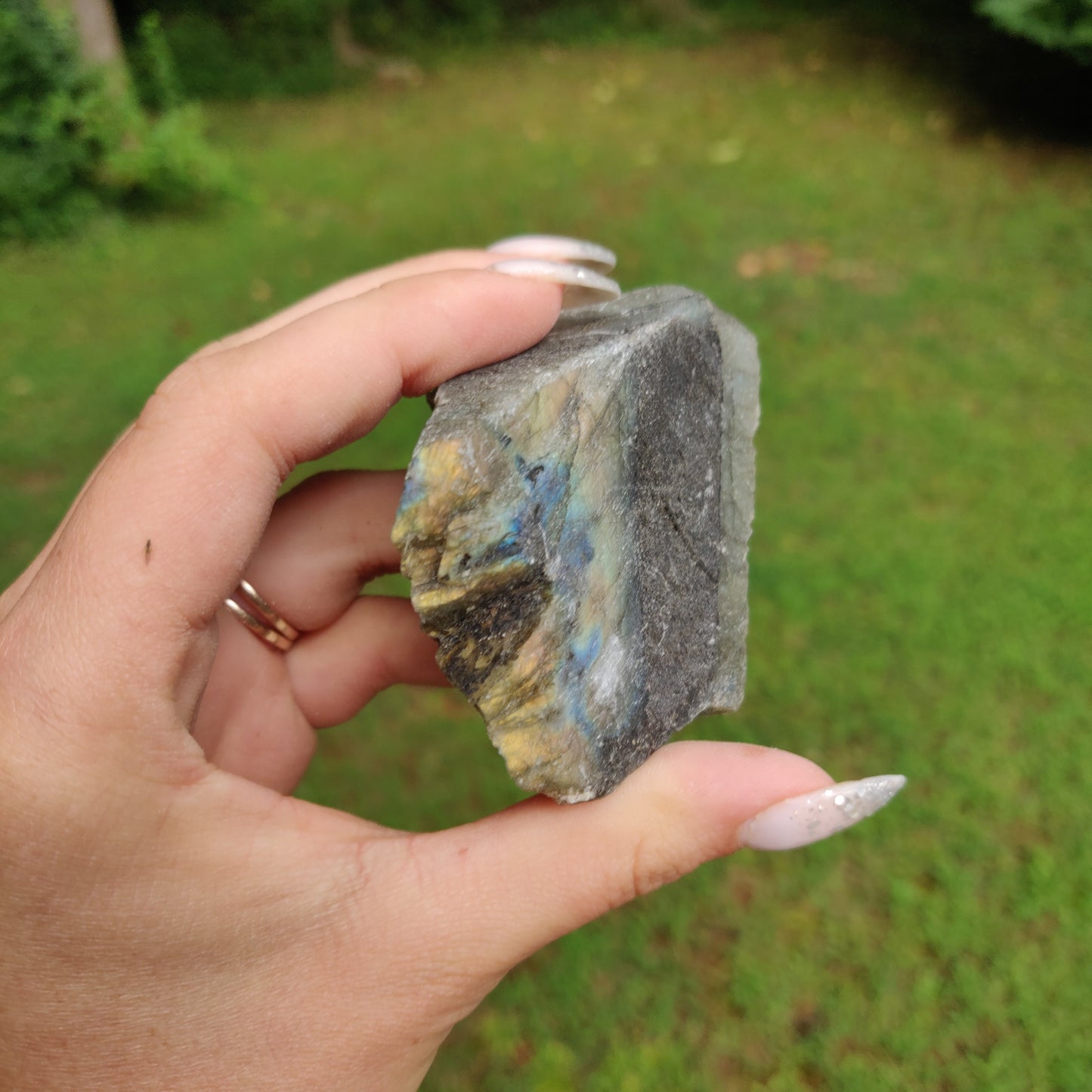 Pink & Gold Labradorite Slab (#J12)