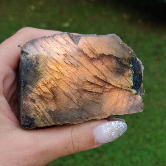 Orange Labradorite Slab (#J15)