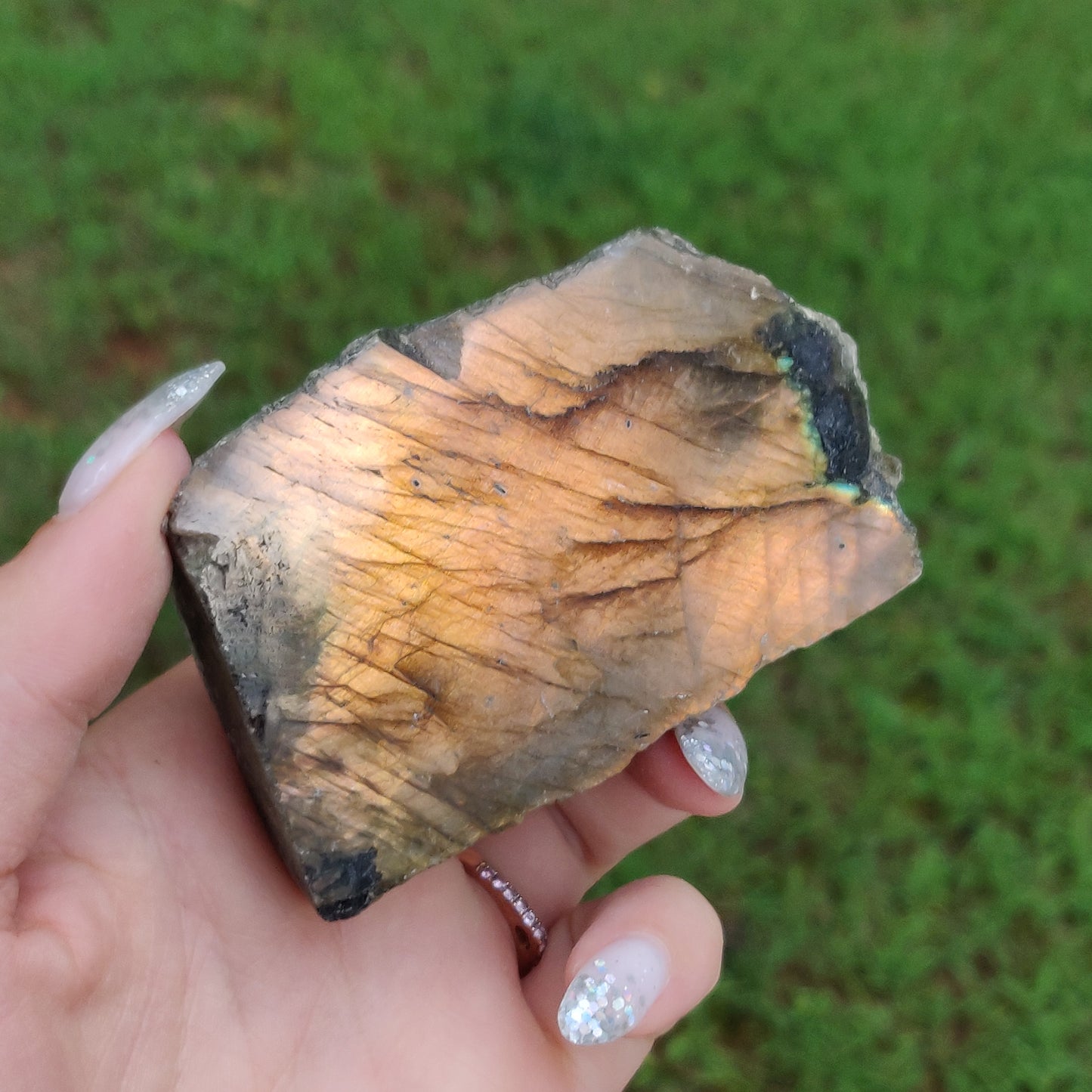 Orange Labradorite Slab (#J15)