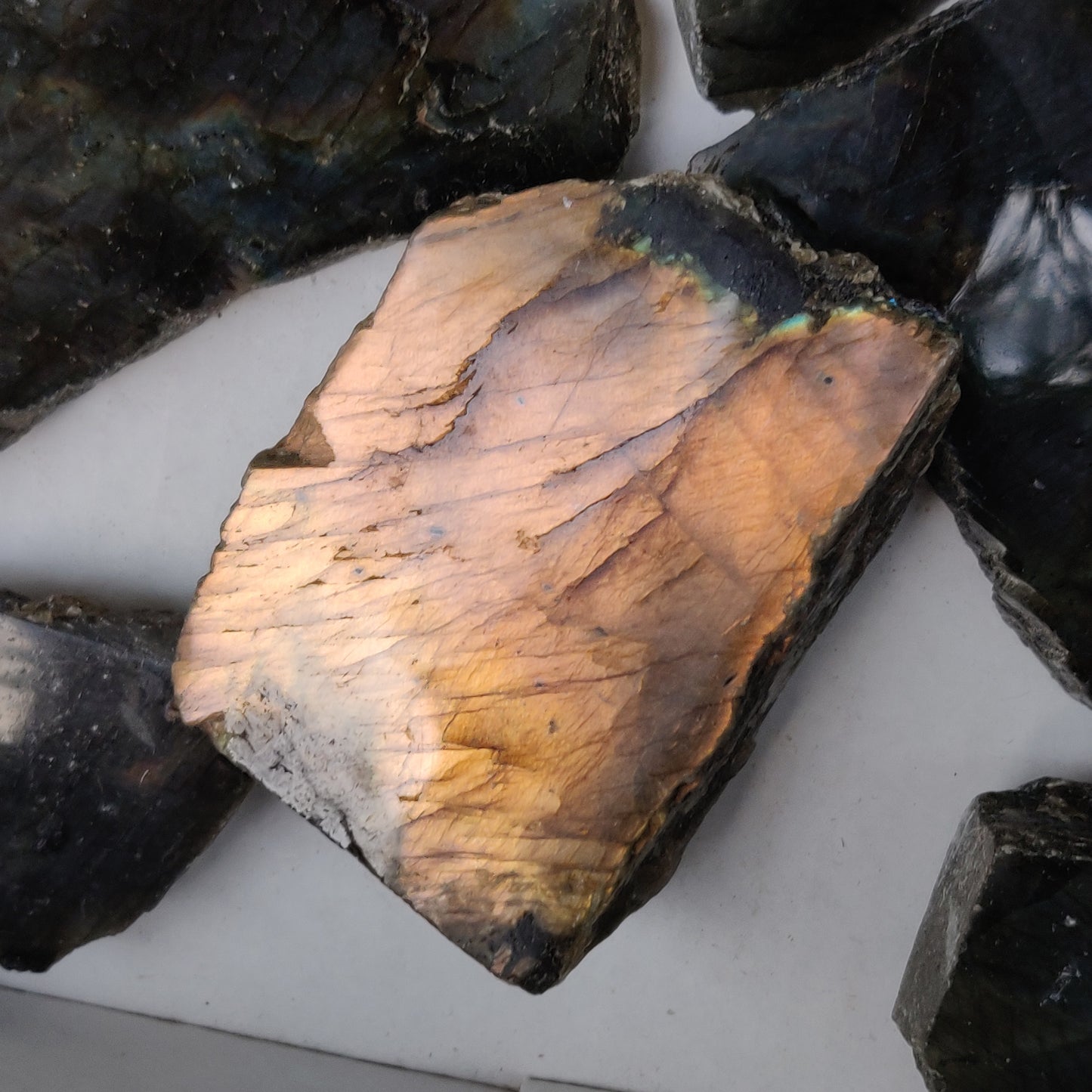 Orange Labradorite Slab (#J15)