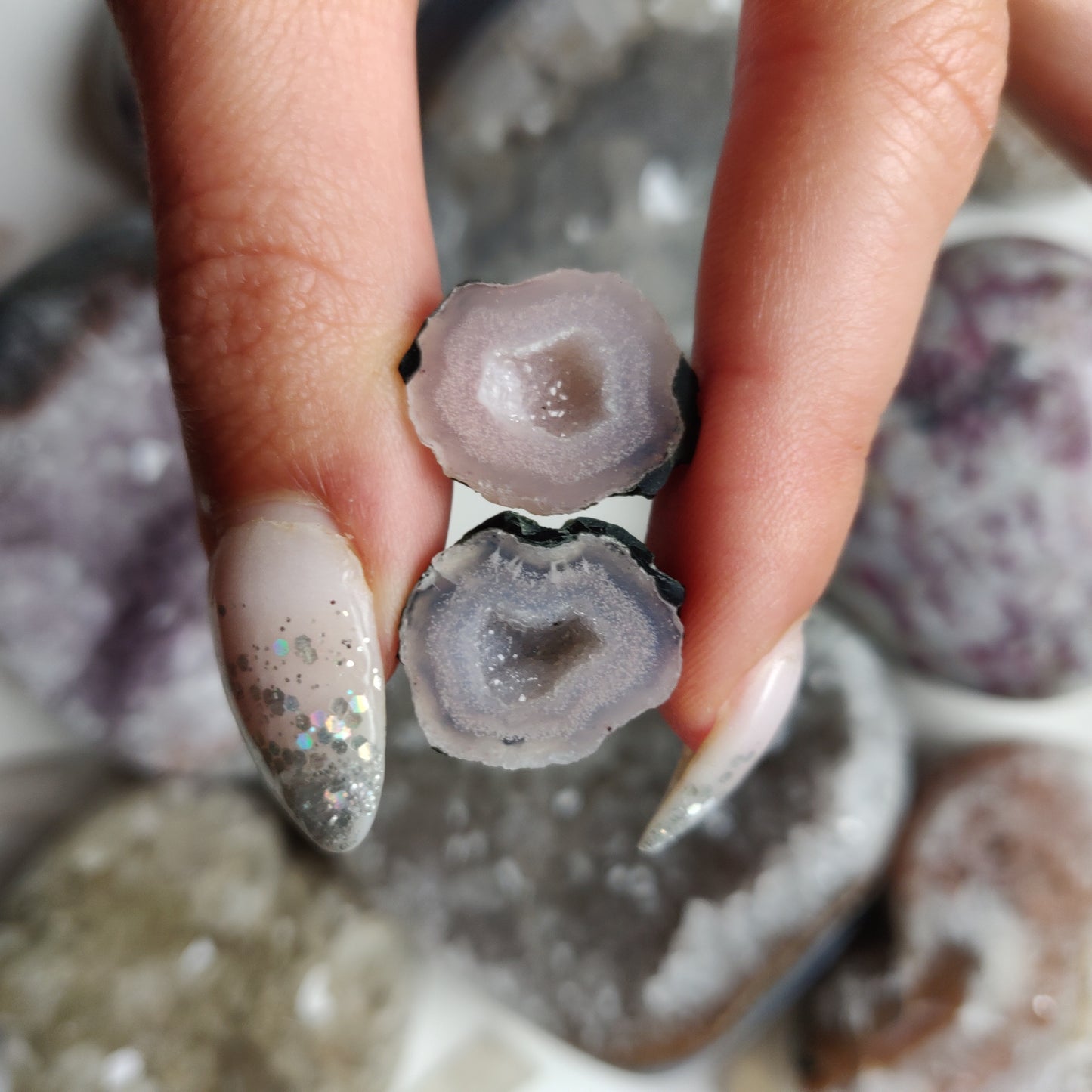 Tabasco Geode Pair (#V4)