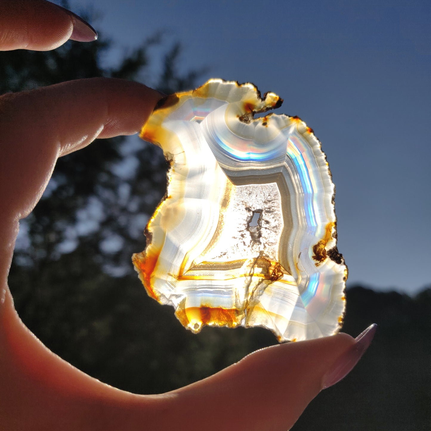 Iris Agate Slice (#8)