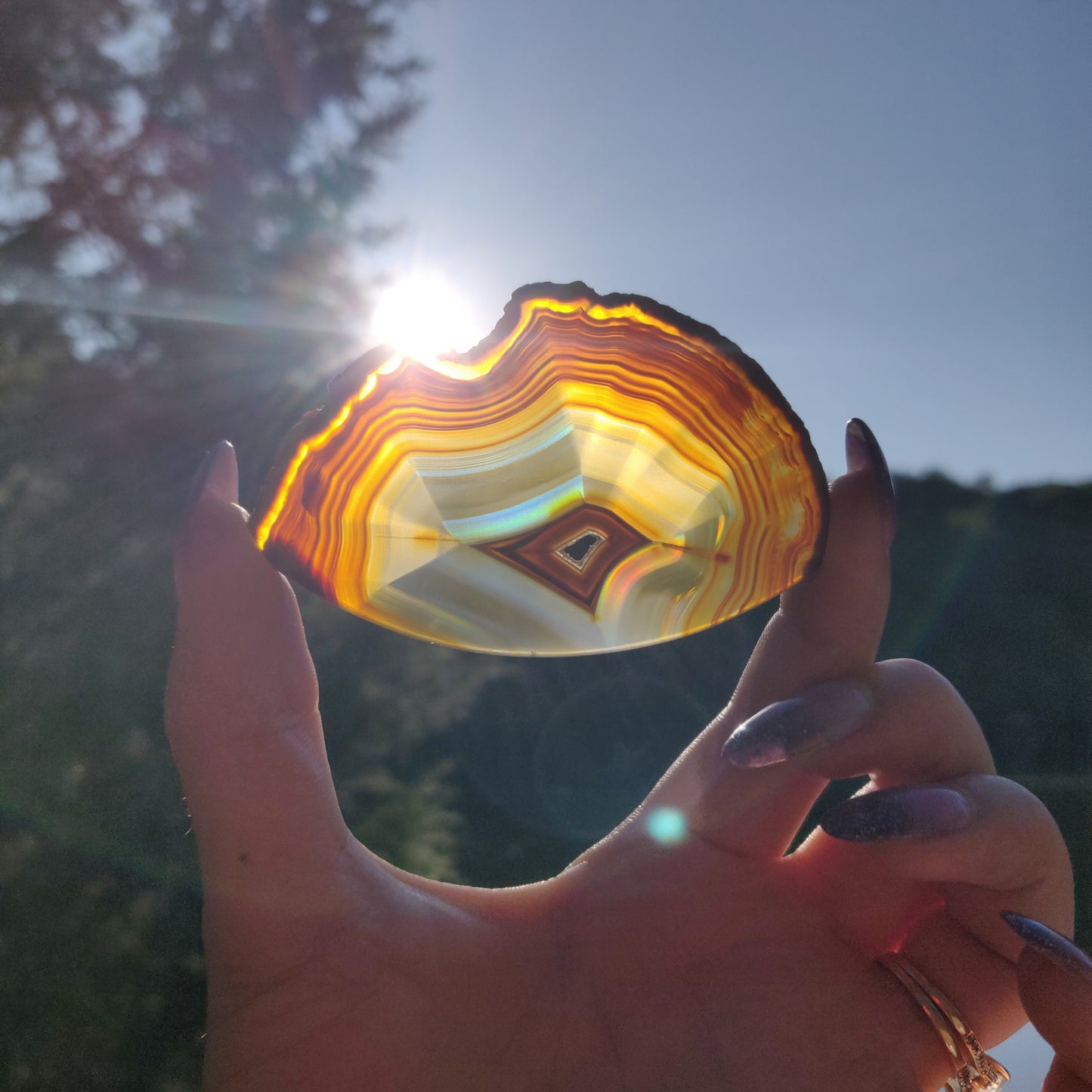 Iris Agate Slice (#9)