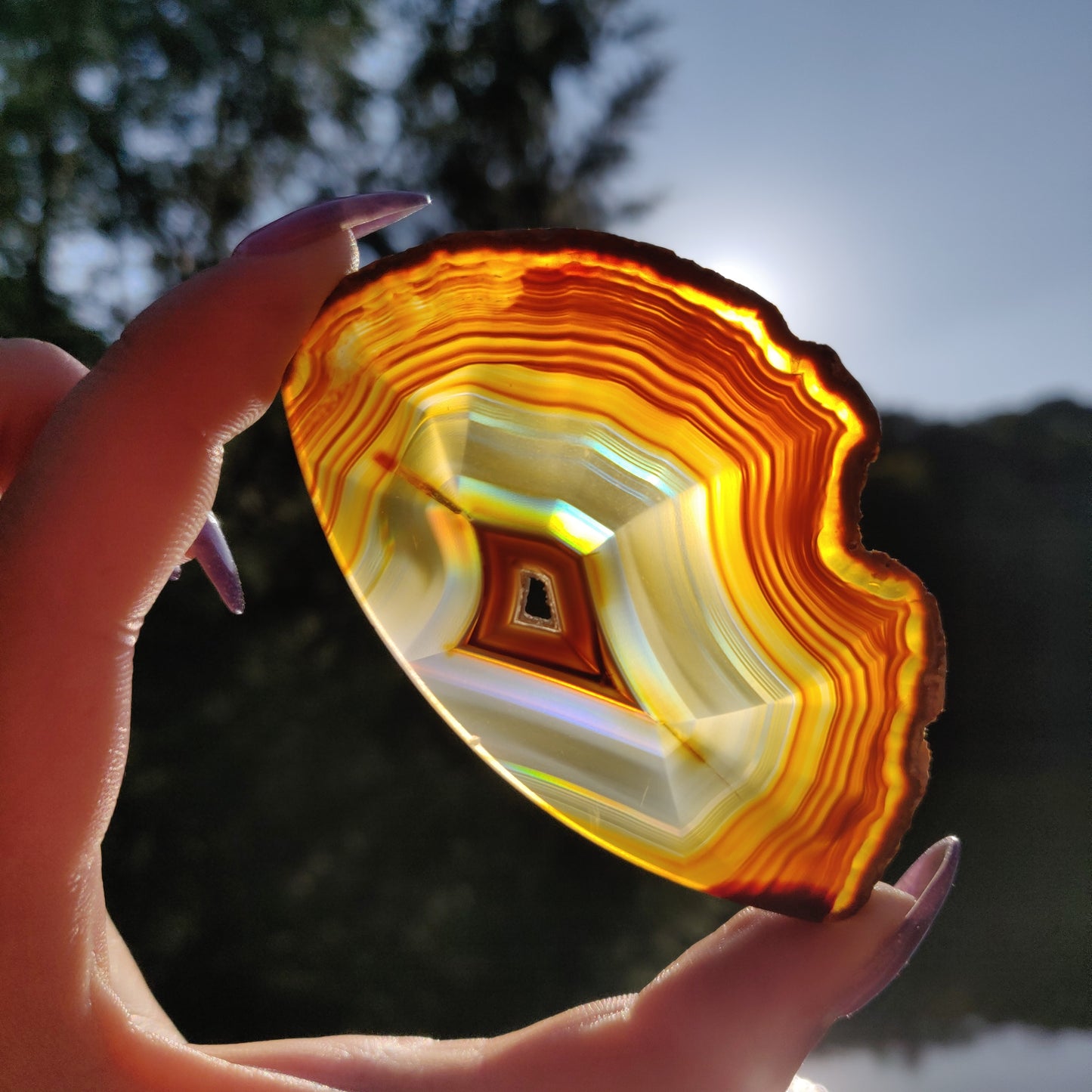 Iris Agate Slice (#9)