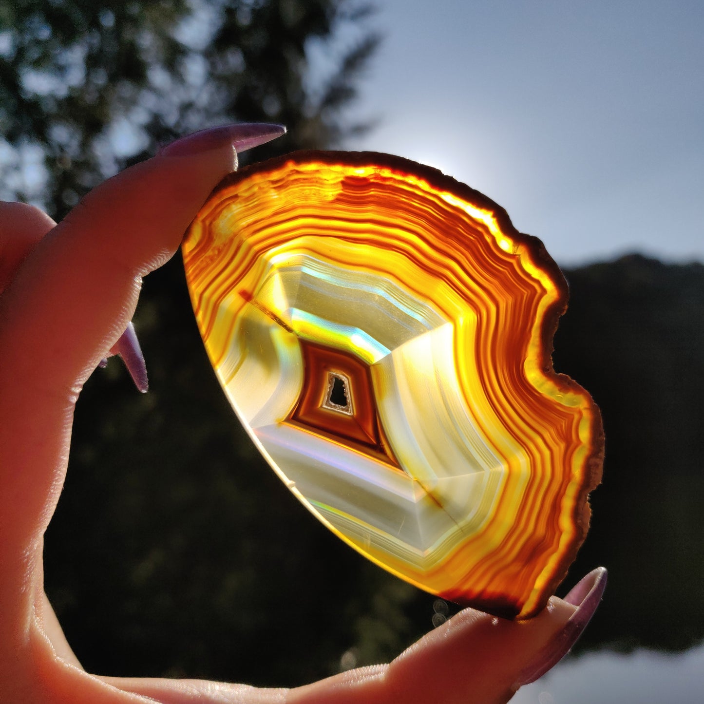 Iris Agate Slice (#9)