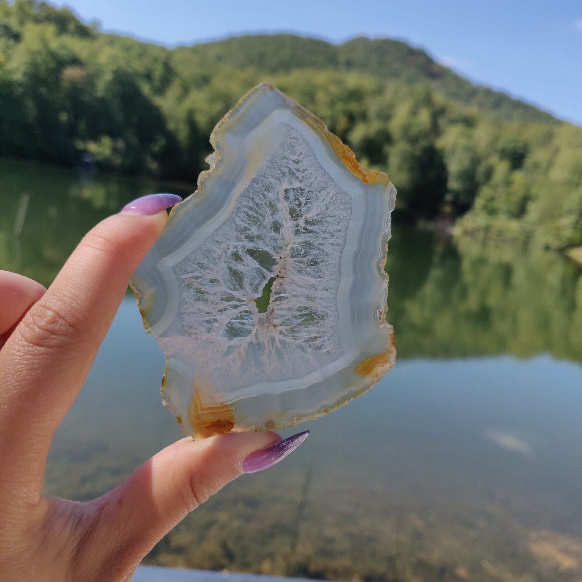 3.75" Iris Agate Slice (#16) - Simply Affinity