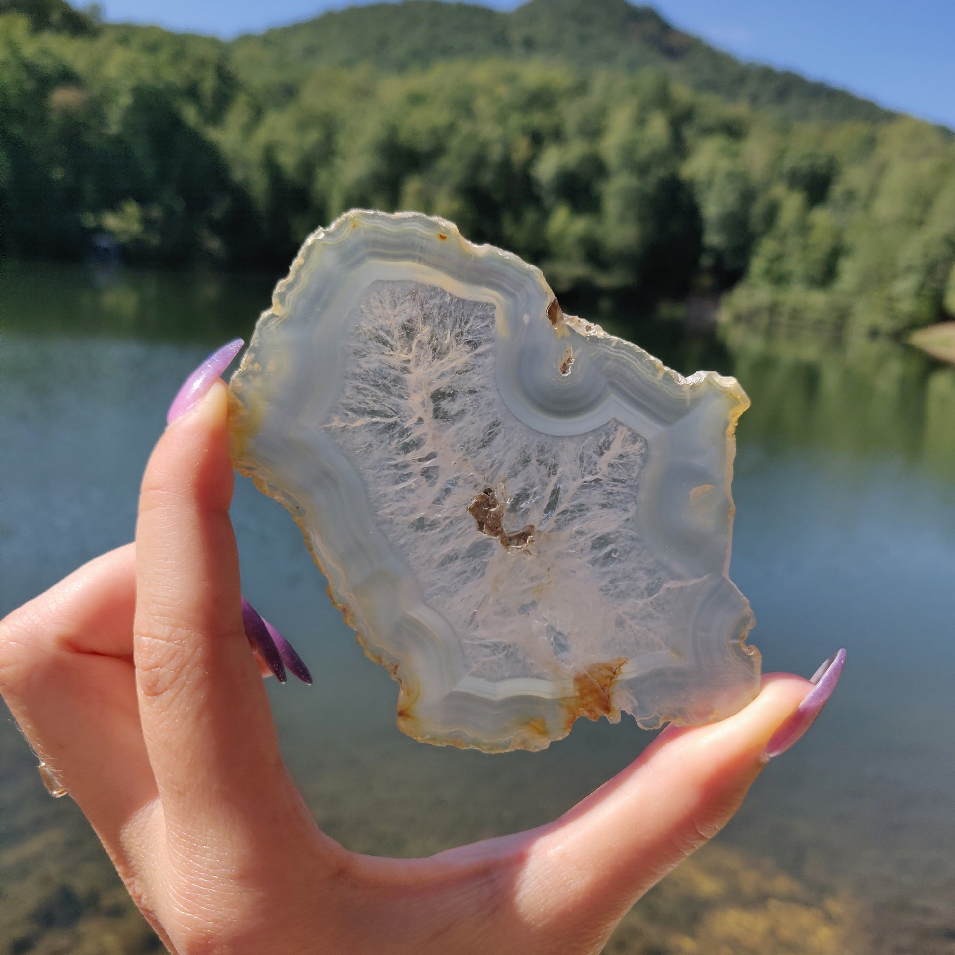 4" Iris Agate Slice (#17) - Simply Affinity