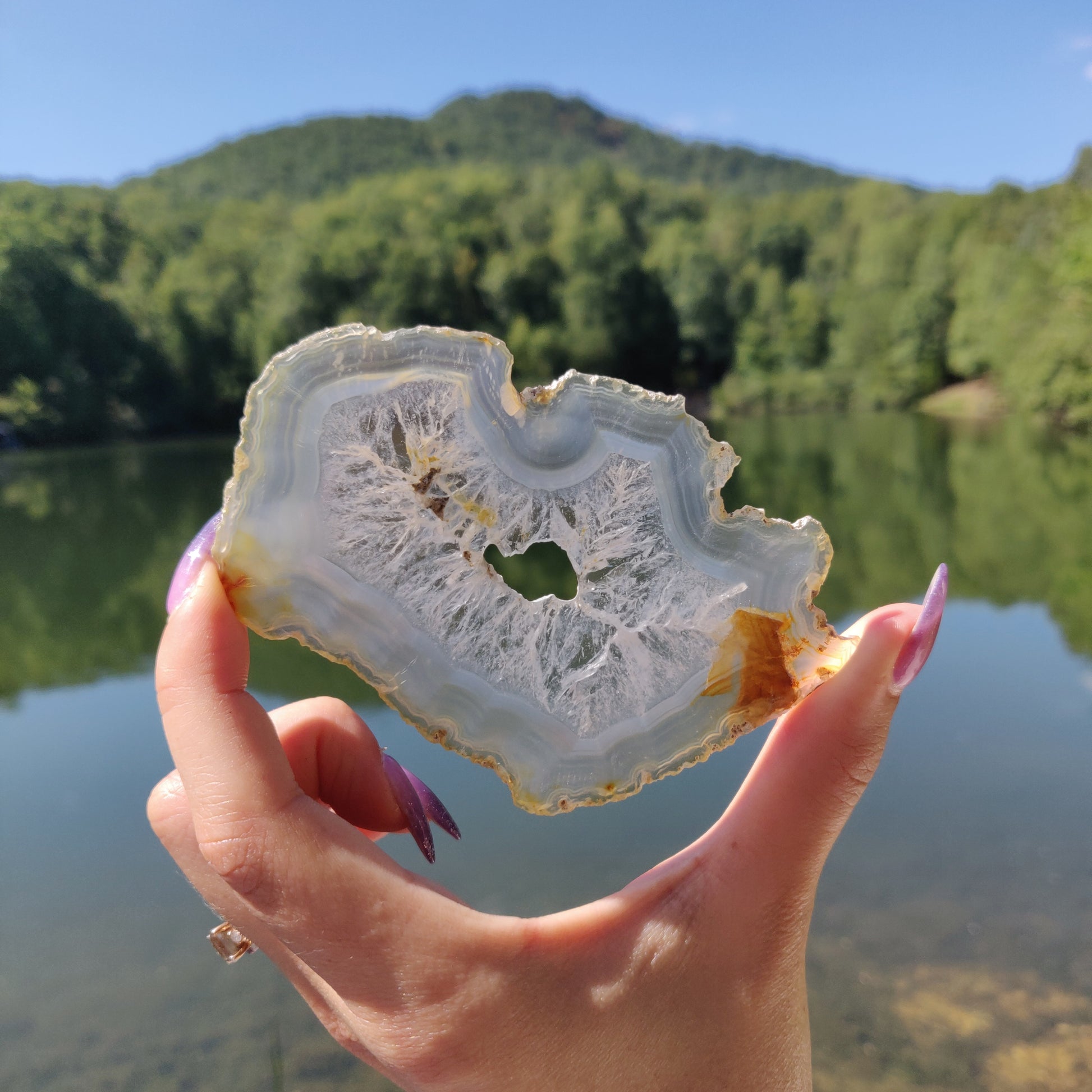 4" Iris Agate Slice (#18) - Simply Affinity