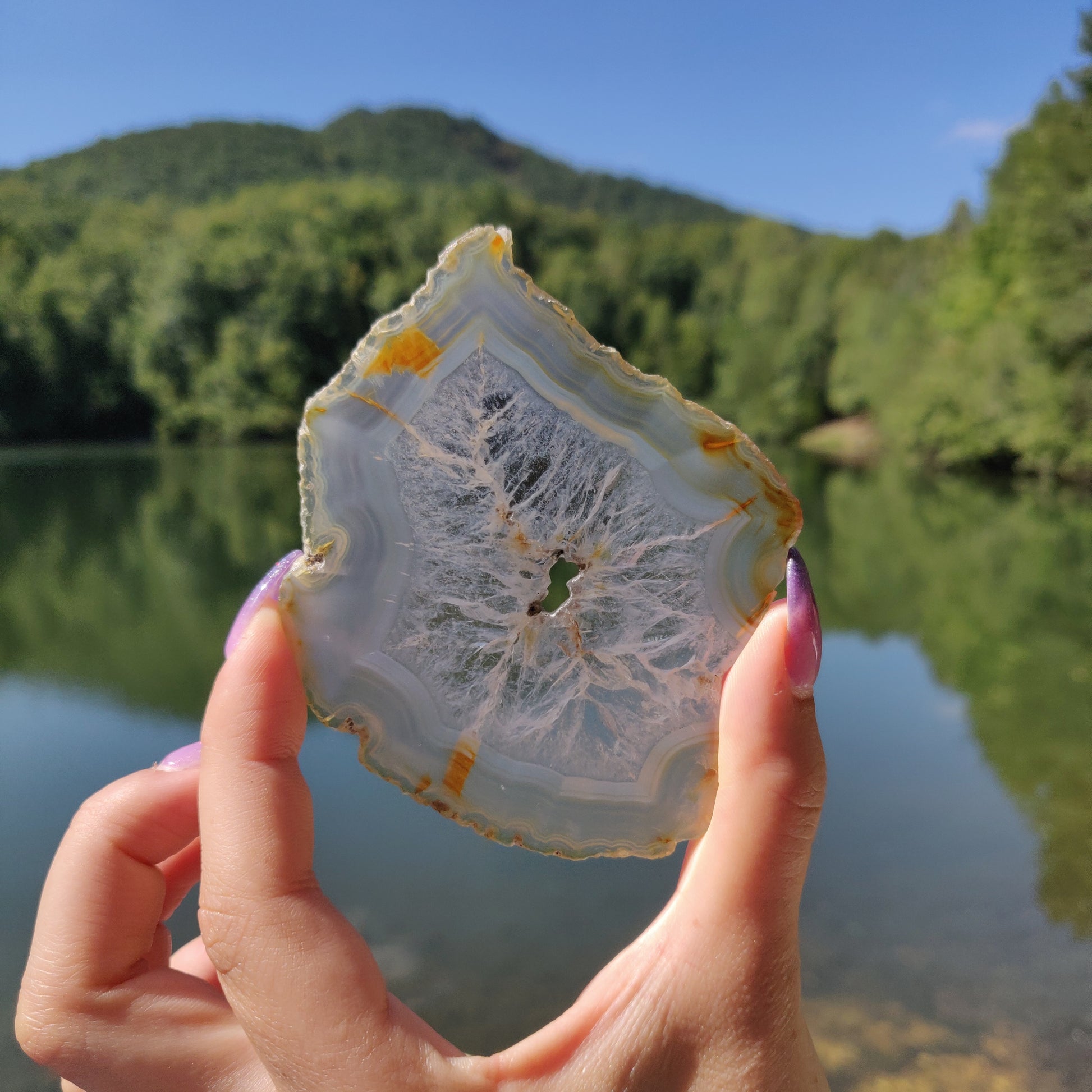 3.5" Iris Agate Slice (#19) - Simply Affinity
