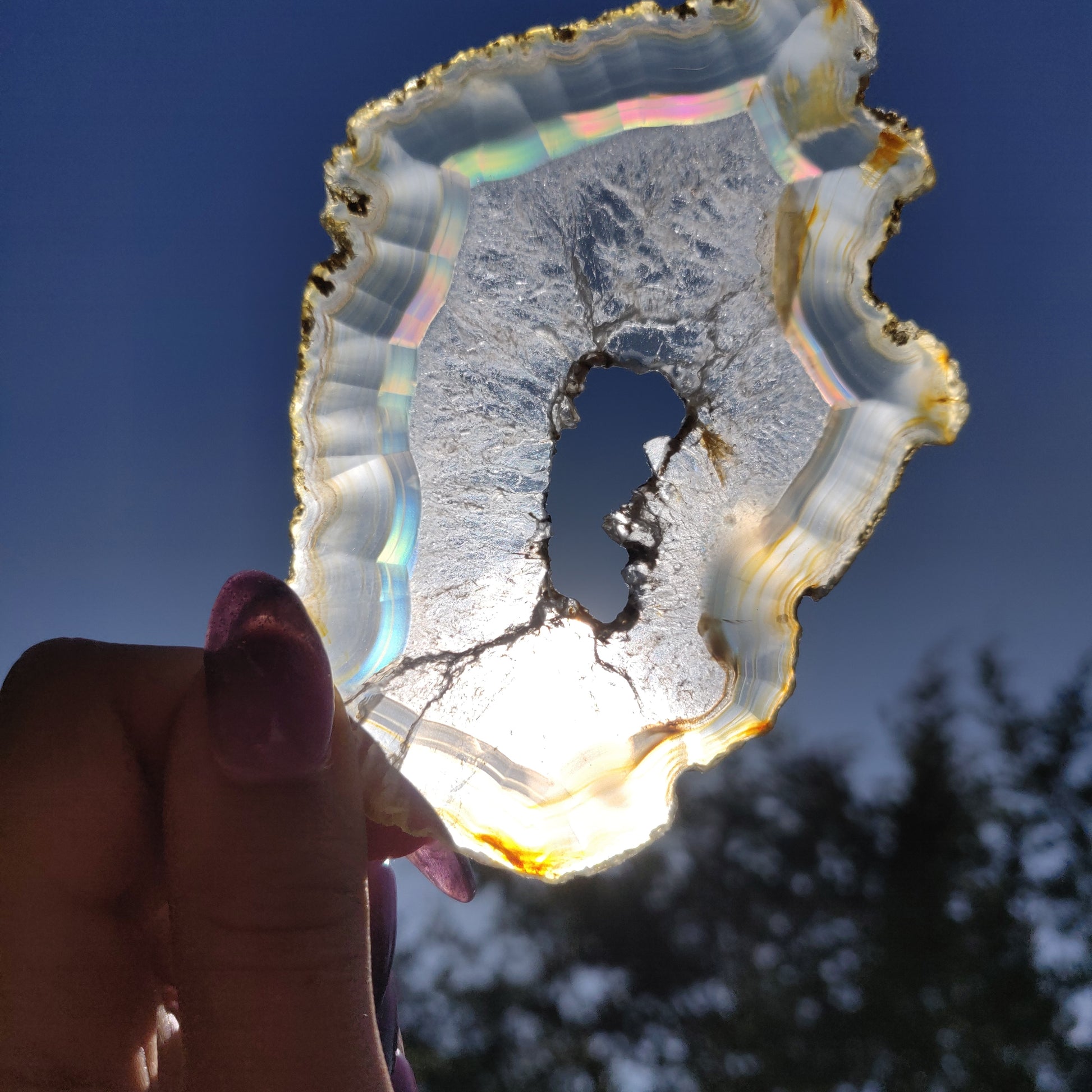 4" Iris Agate Slice (#21) - Simply Affinity