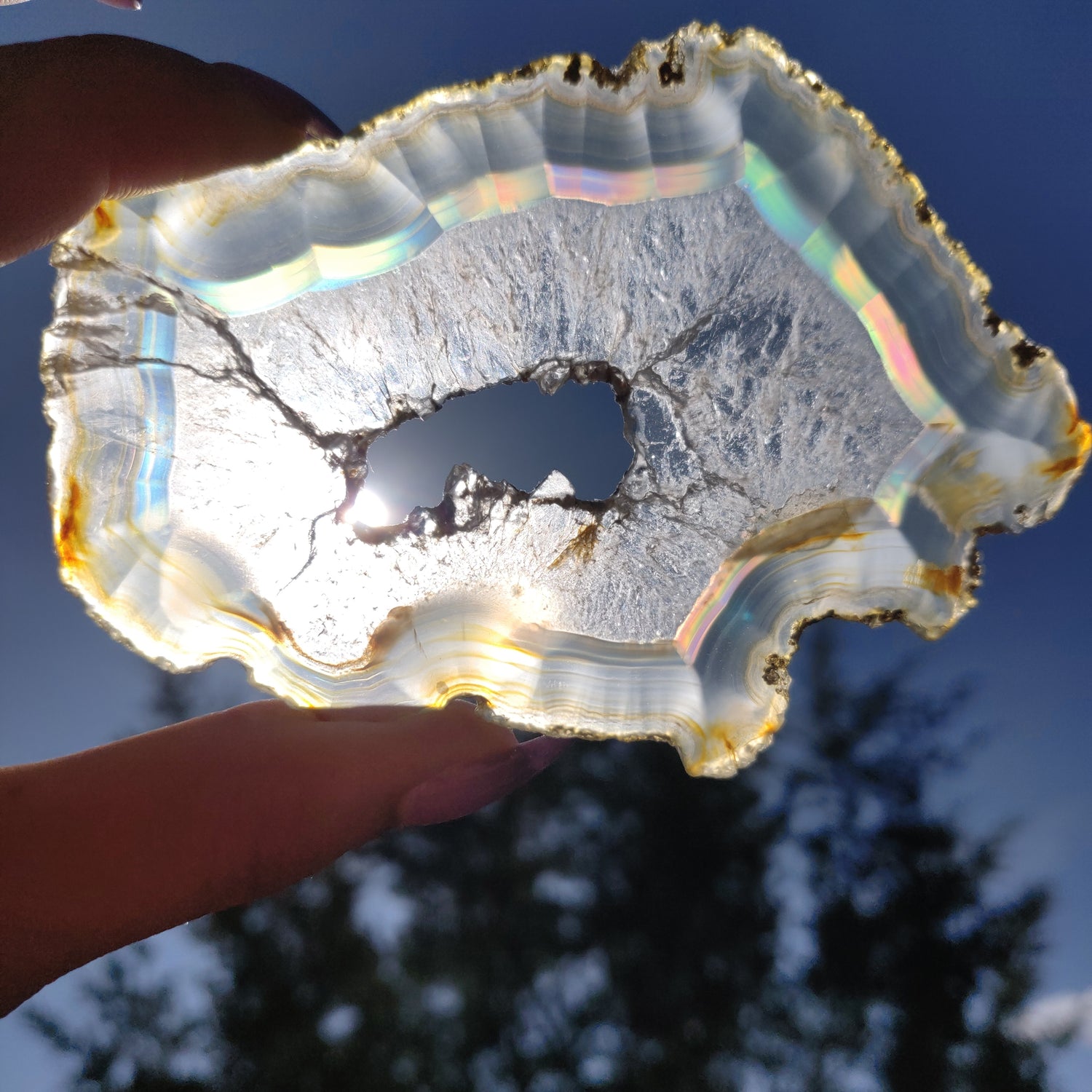 4" Iris Agate Slice (#21) - Simply Affinity