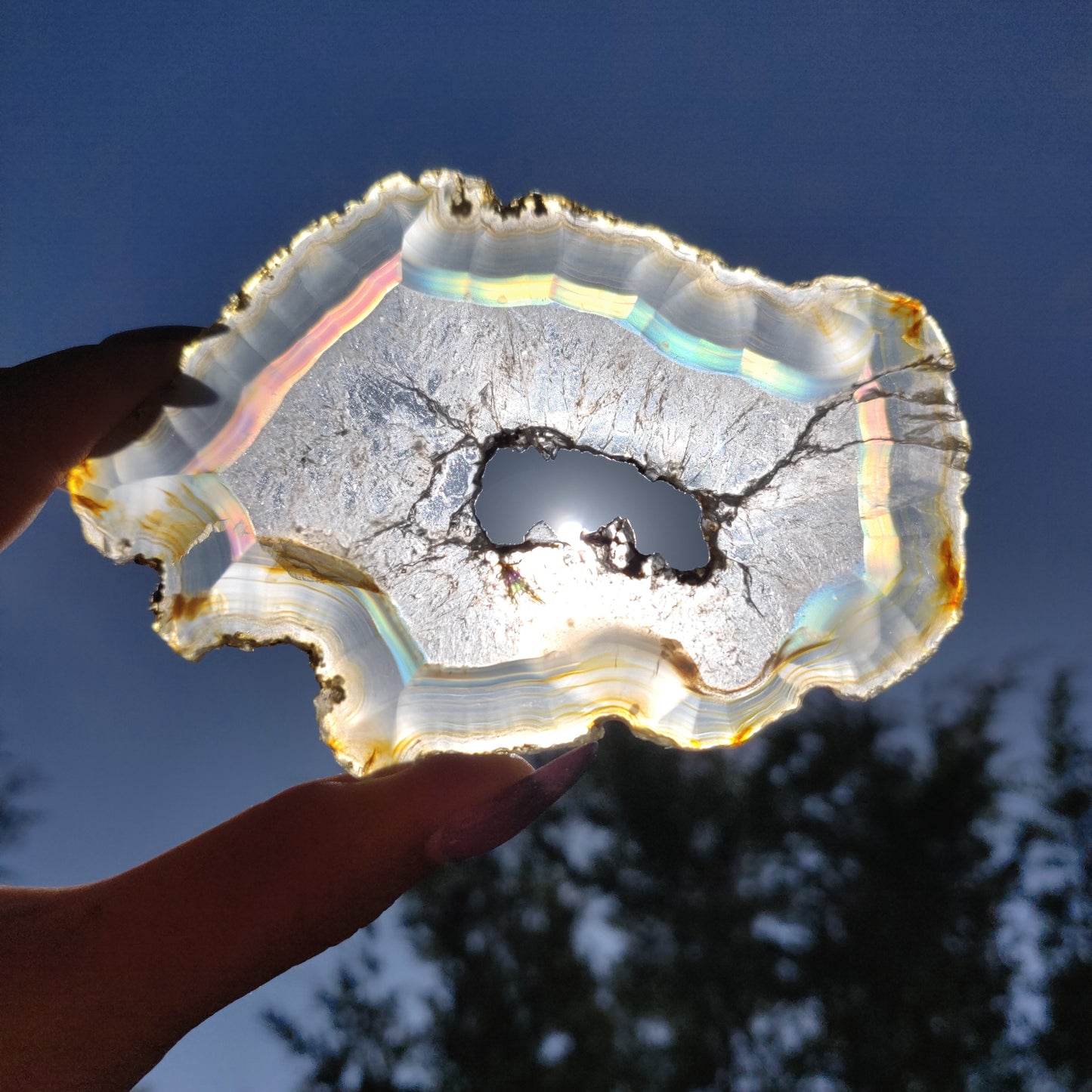 4" Iris Agate Slice (#21) - Simply Affinity