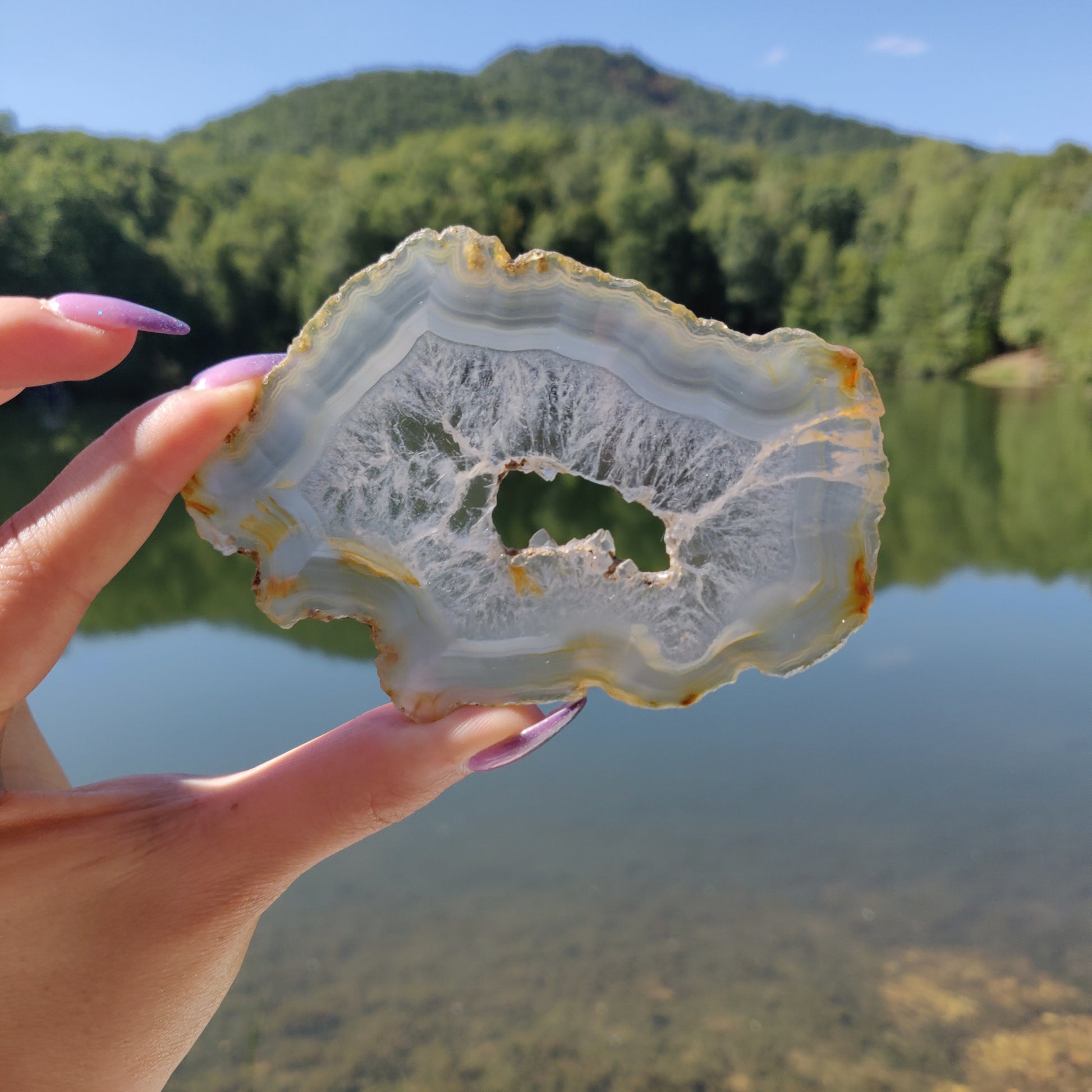4" Iris Agate Slice (#21) - Simply Affinity