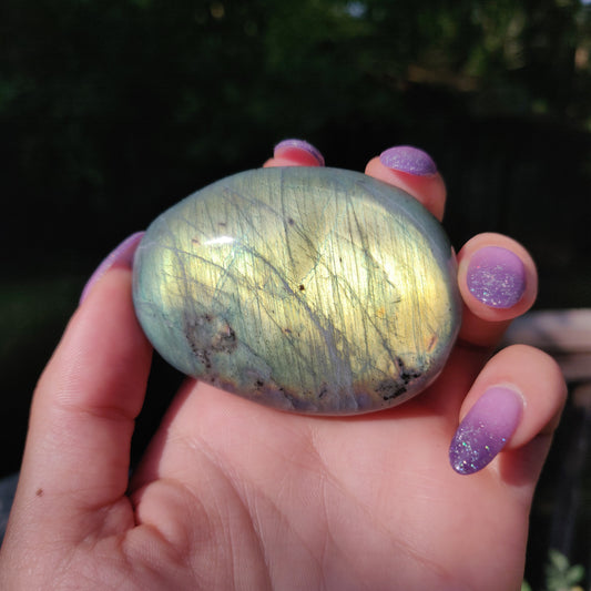 Labradorite Palm Stone (#A6)