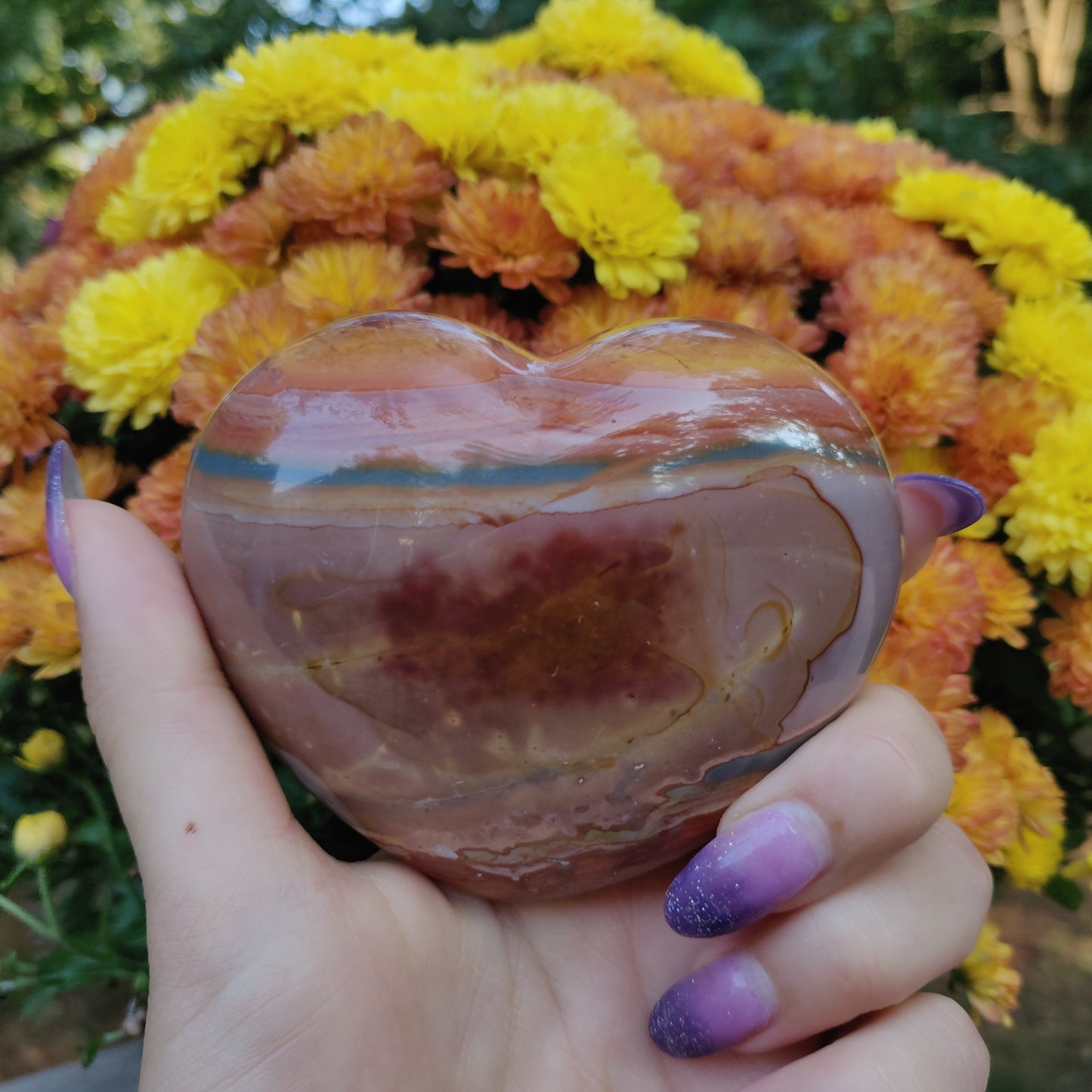 Polychrome Jasper Heart (#A2)