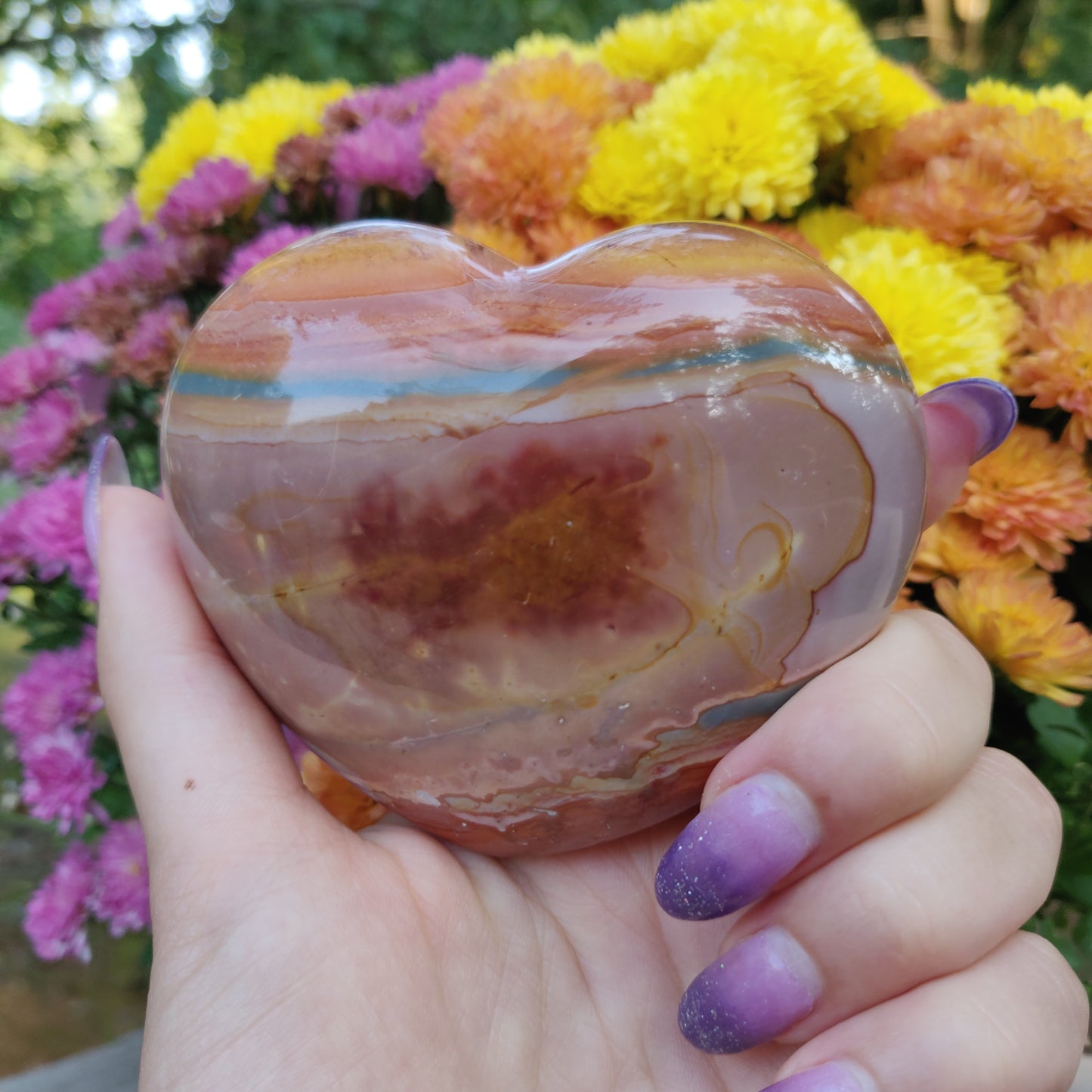 Polychrome Jasper Heart (#A2)