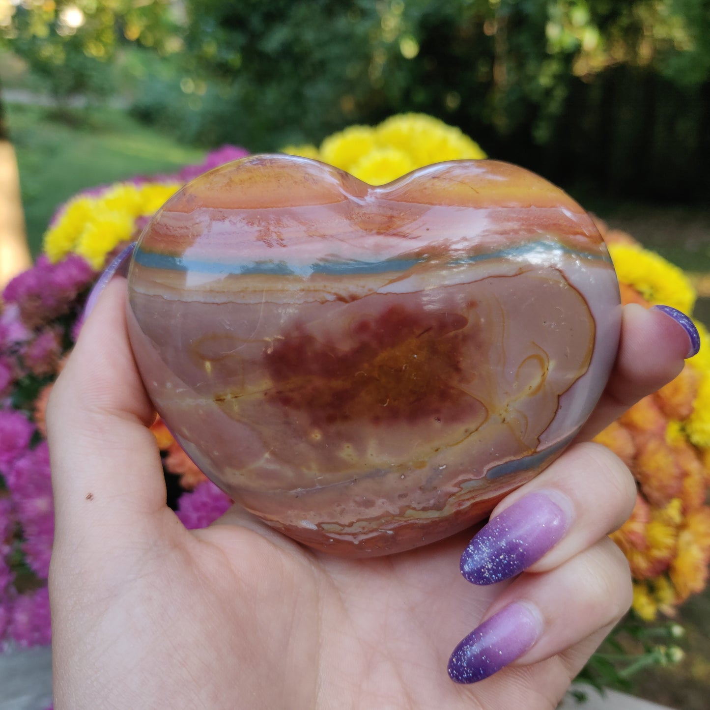 Polychrome Jasper Heart (#A2)