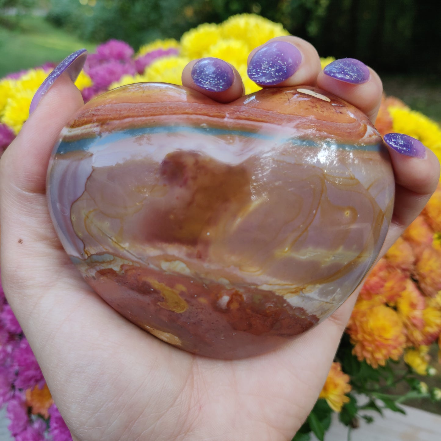 Polychrome Jasper Heart (#A2)
