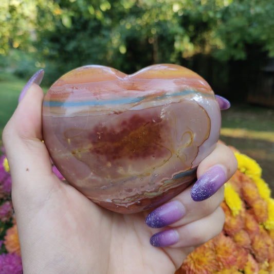 Polychrome Jasper Heart (#A2)