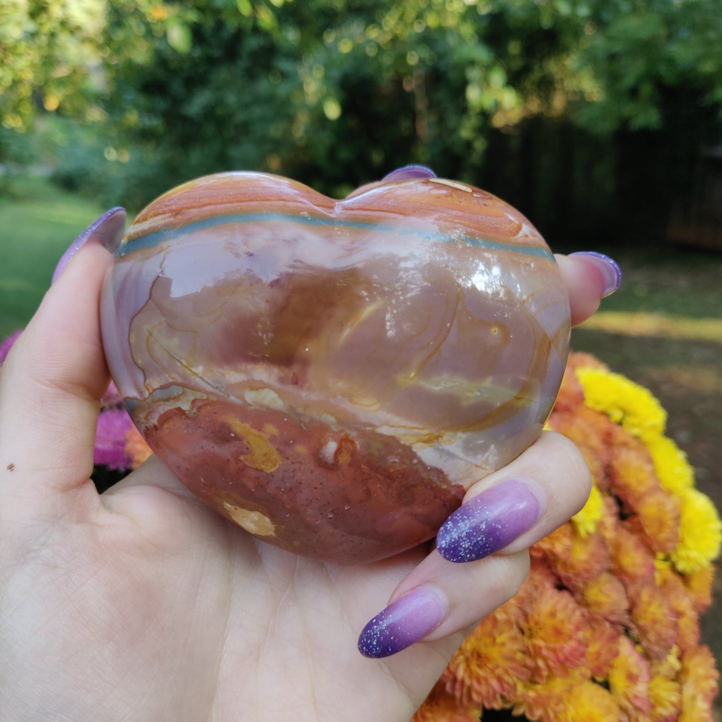 Polychrome Jasper Heart (#A2)