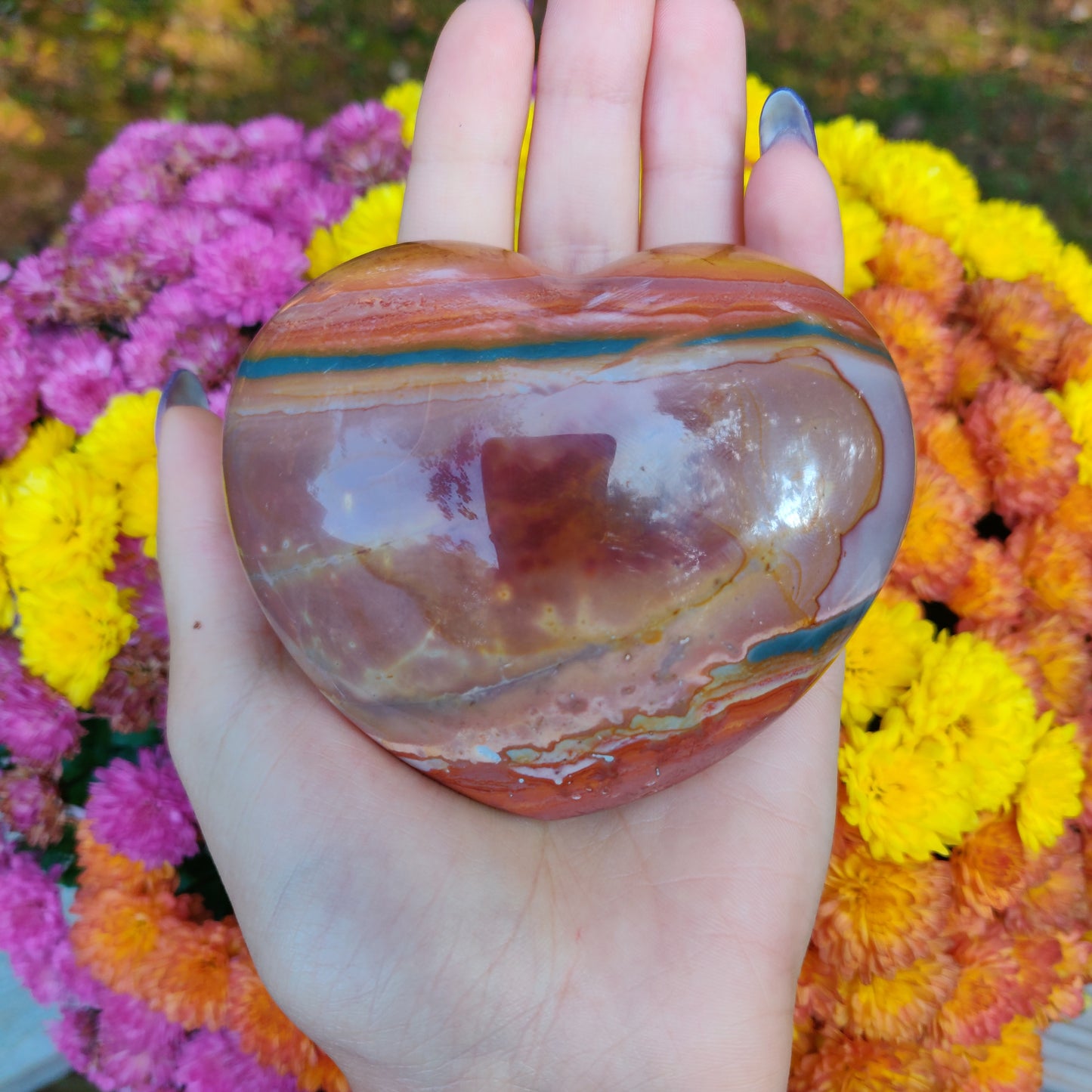 Polychrome Jasper Heart (#A2)