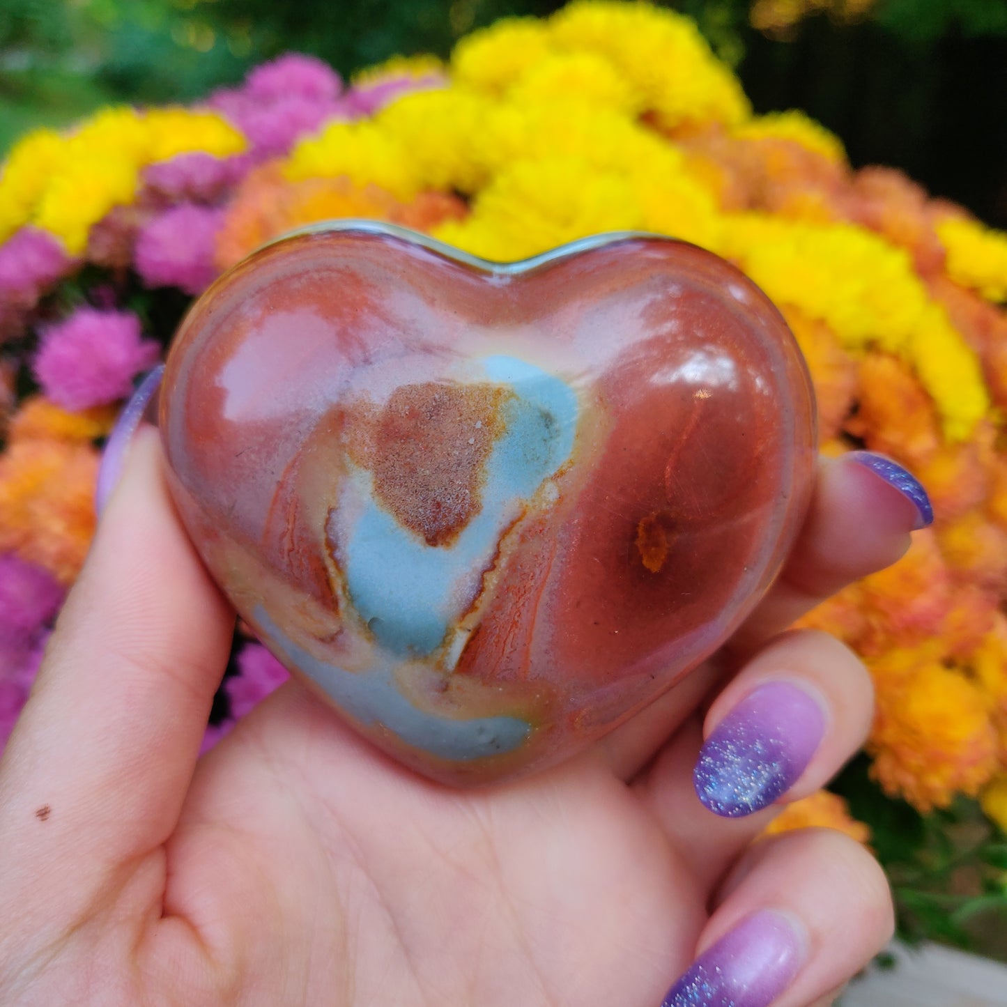Polychrome Jasper Heart (#A4)