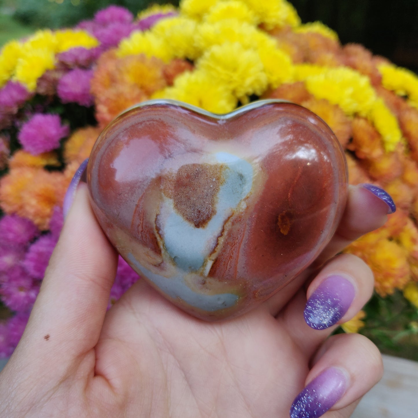 Polychrome Jasper Heart (#A4)