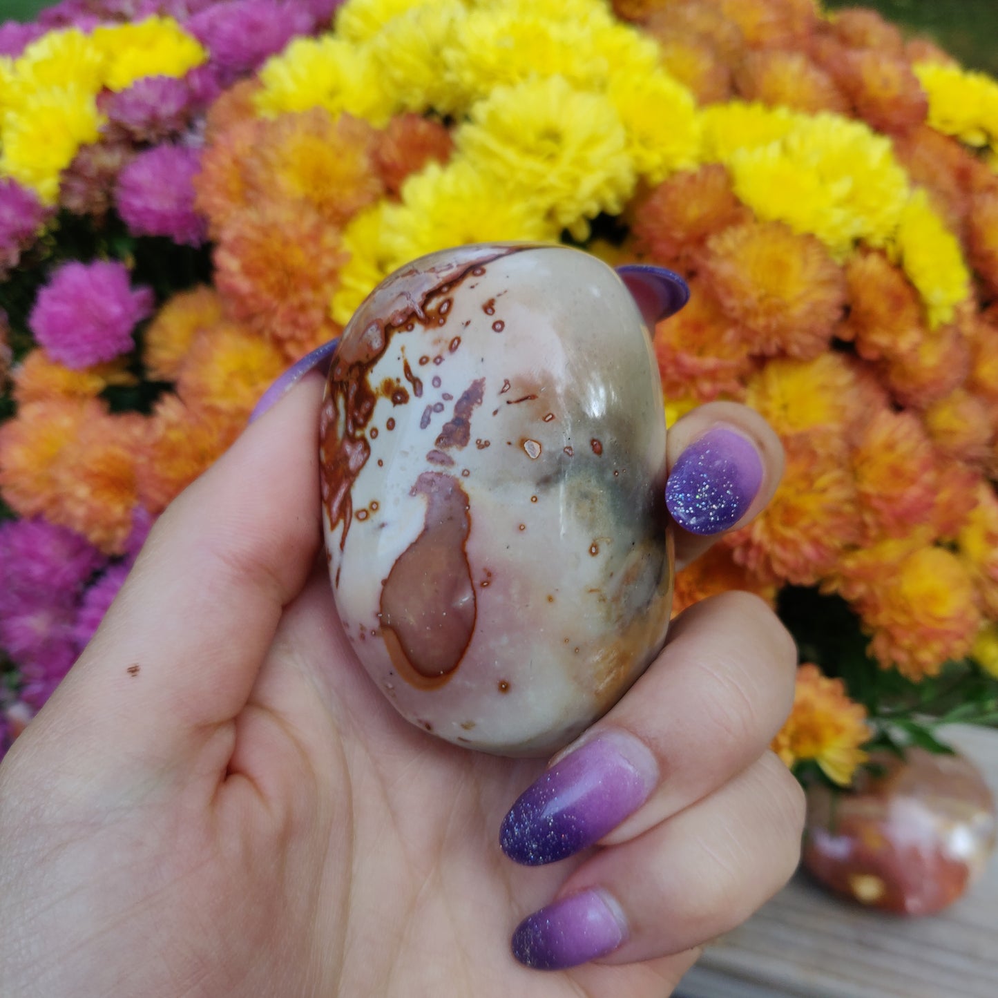 Polychrome Jasper Palm Stone (#A6)