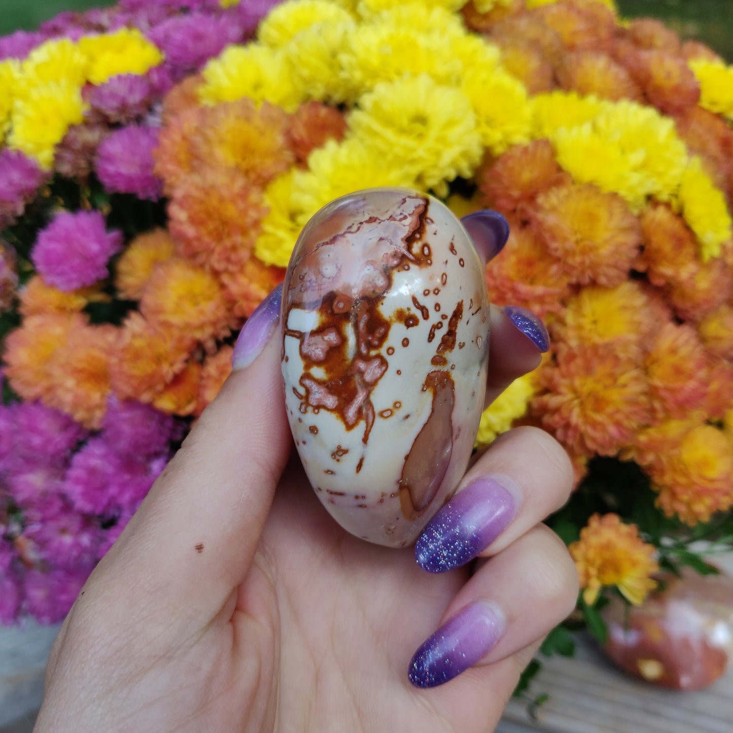 Polychrome Jasper Palm Stone (#A6)