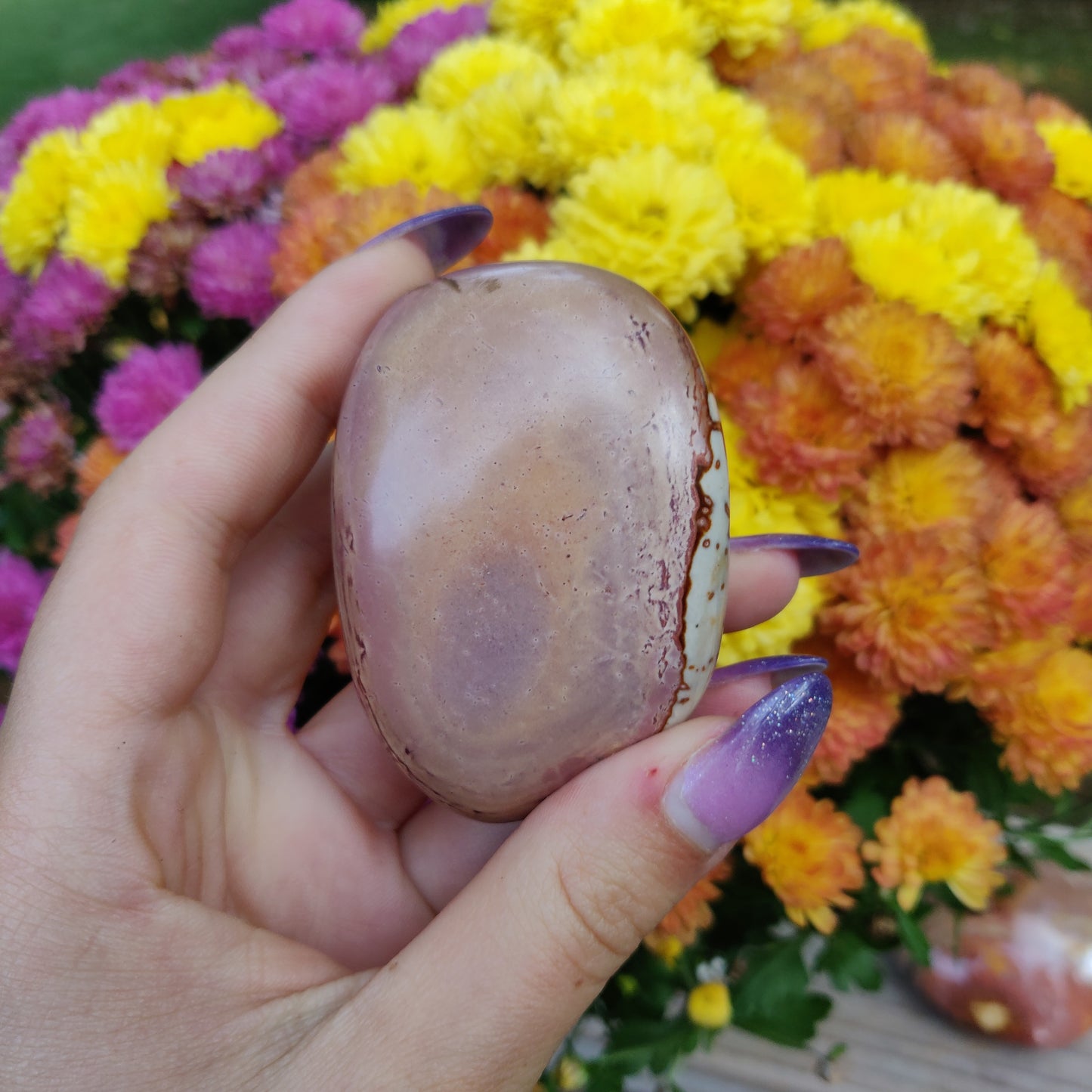 Polychrome Jasper Palm Stone (#A6)