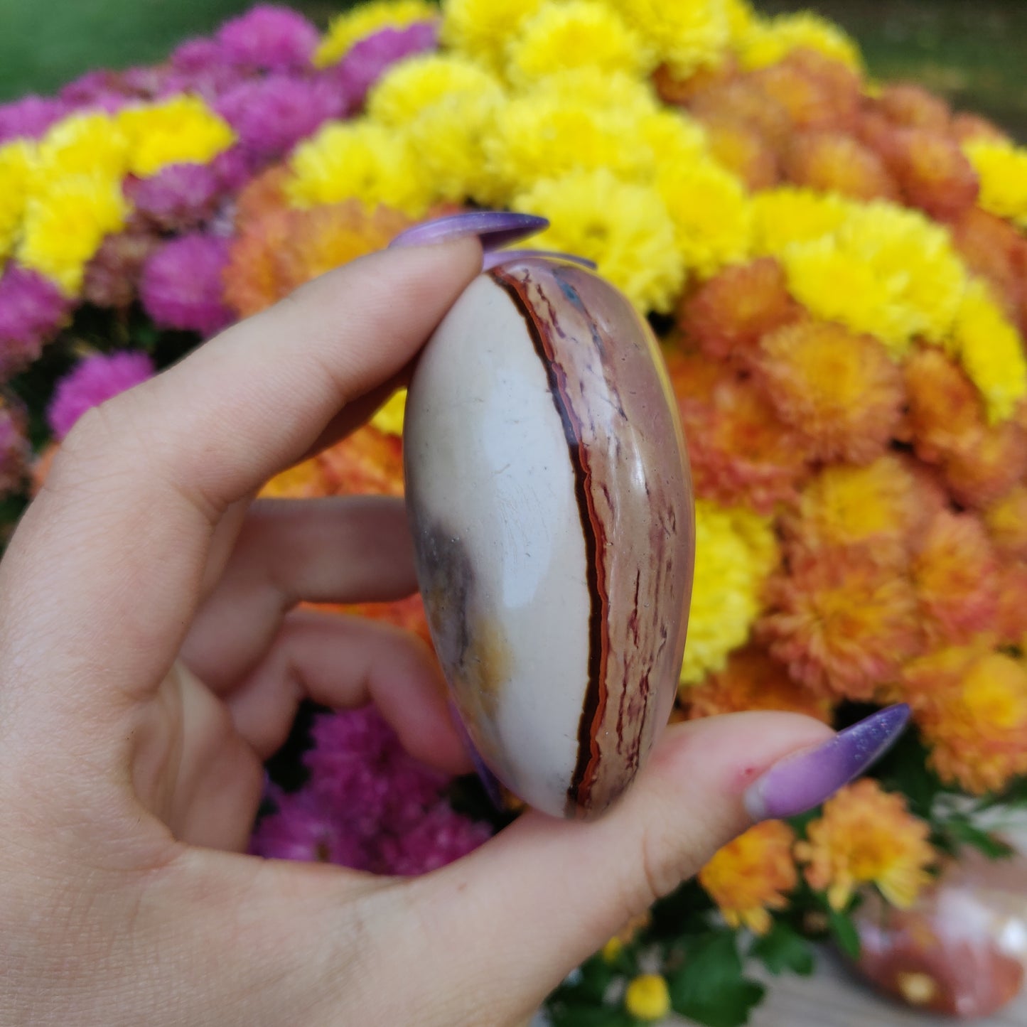 Polychrome Jasper Palm Stone (#A6)