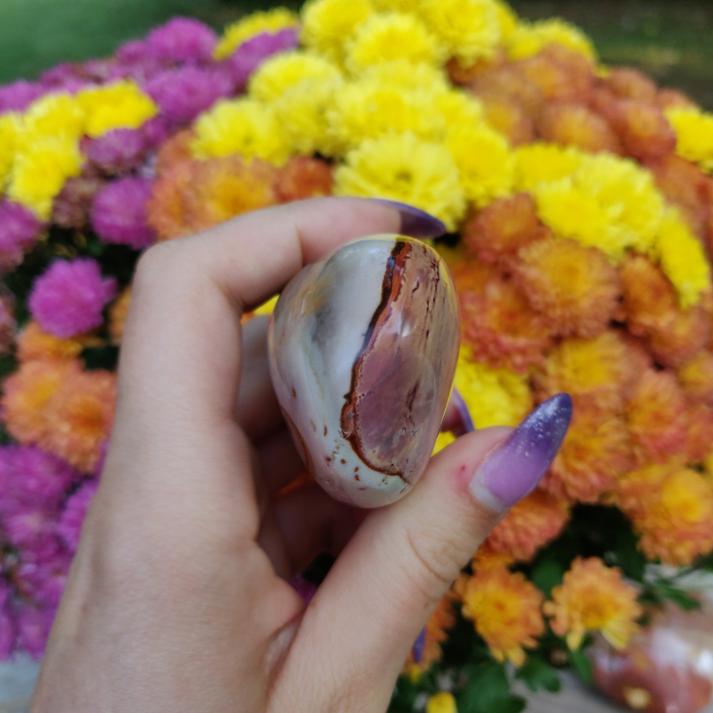 Polychrome Jasper Palm Stone (#A6)