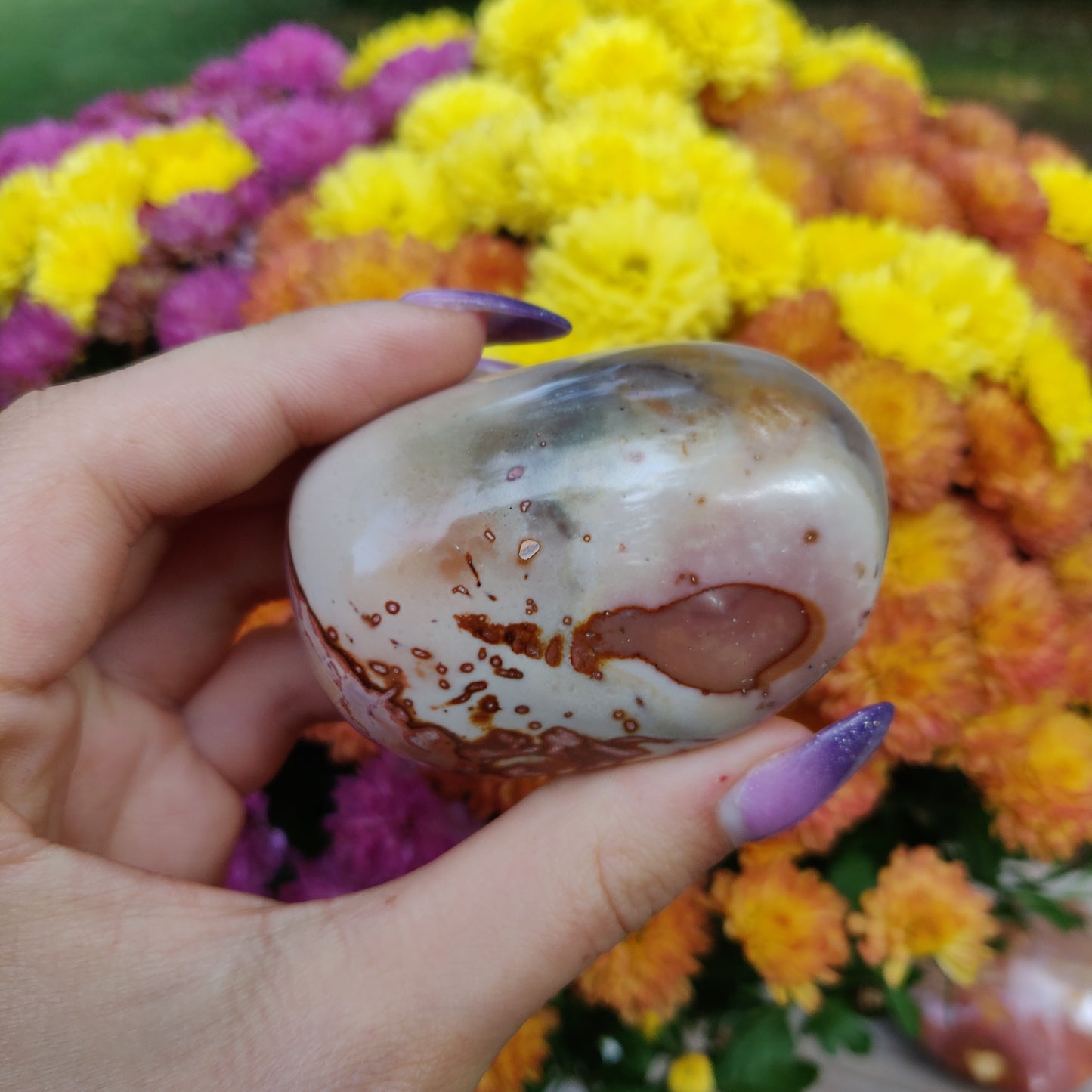 Polychrome Jasper Palm Stone (#A6)