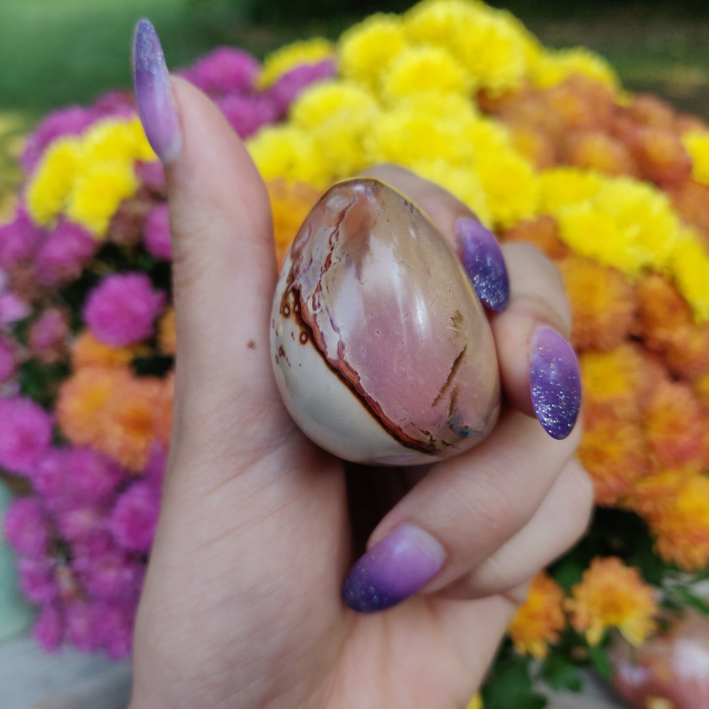 Polychrome Jasper Palm Stone (#A6)