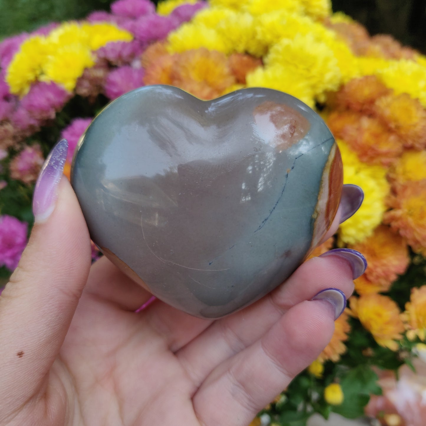 Polychrome Jasper Heart (#A5)