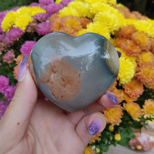 Polychrome Jasper Heart (#A5)