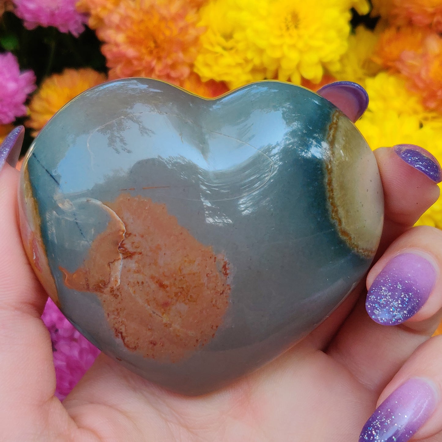 Polychrome Jasper Heart (#A5)