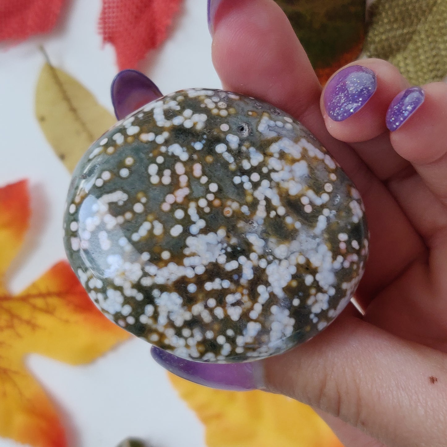 Ocean Jasper Palm Stone (#19)