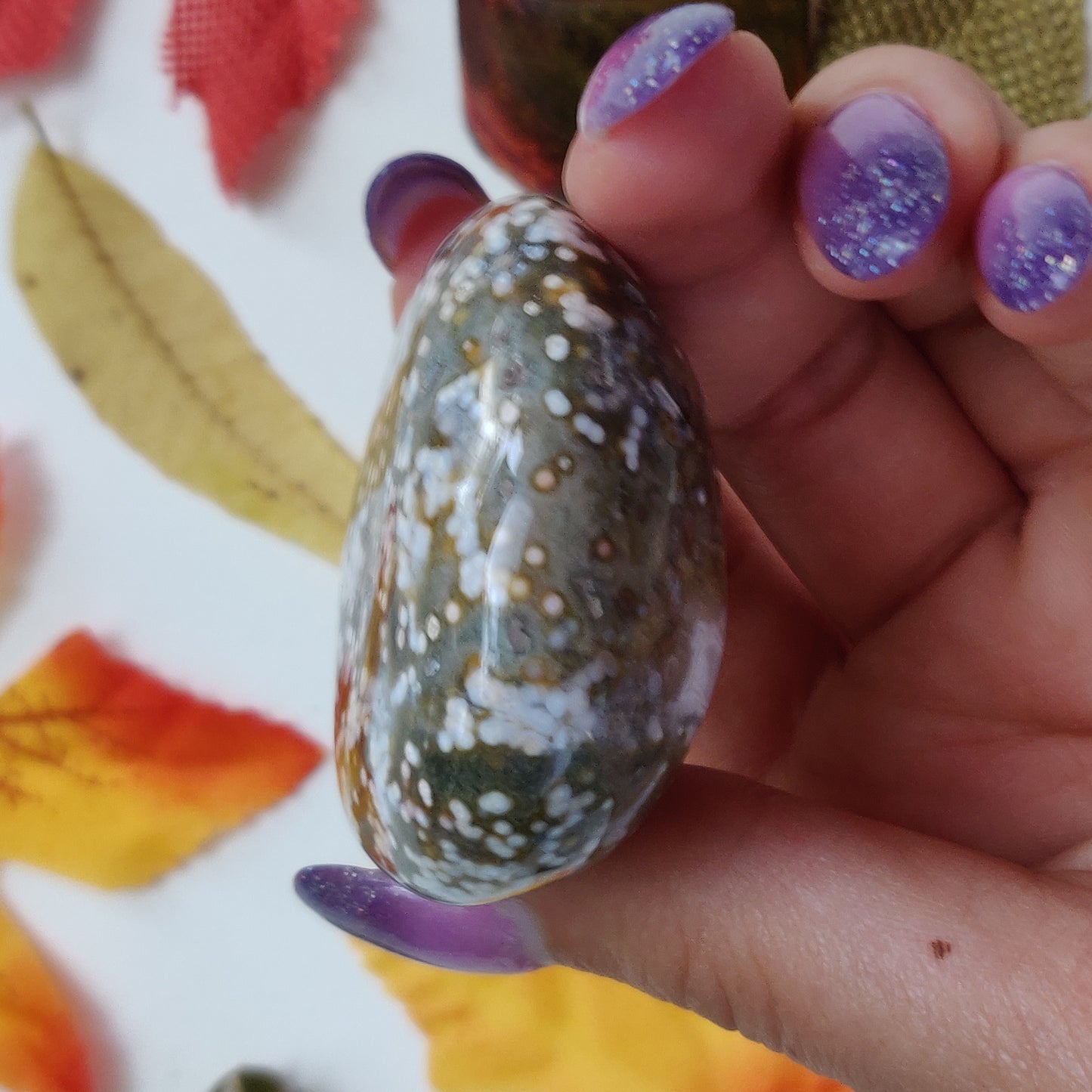 Ocean Jasper Palm Stone (#19)