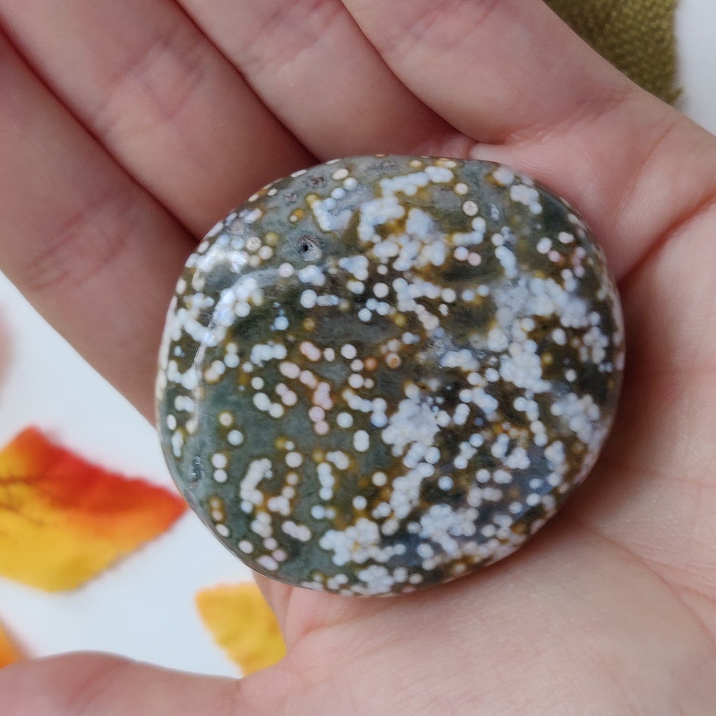 Ocean Jasper Palm Stone (#19)