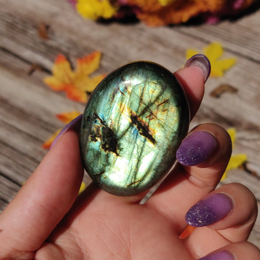 Labradorite Palm Stone (#A3)