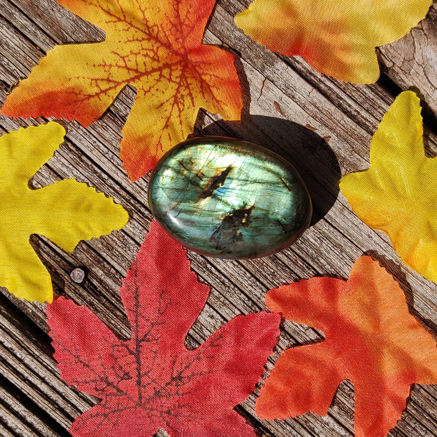Labradorite Palm Stone (#A3)