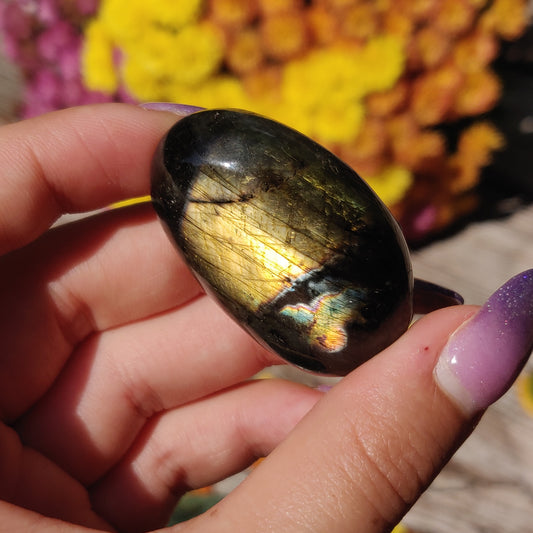 Labradorite Palm Stone (#A11)